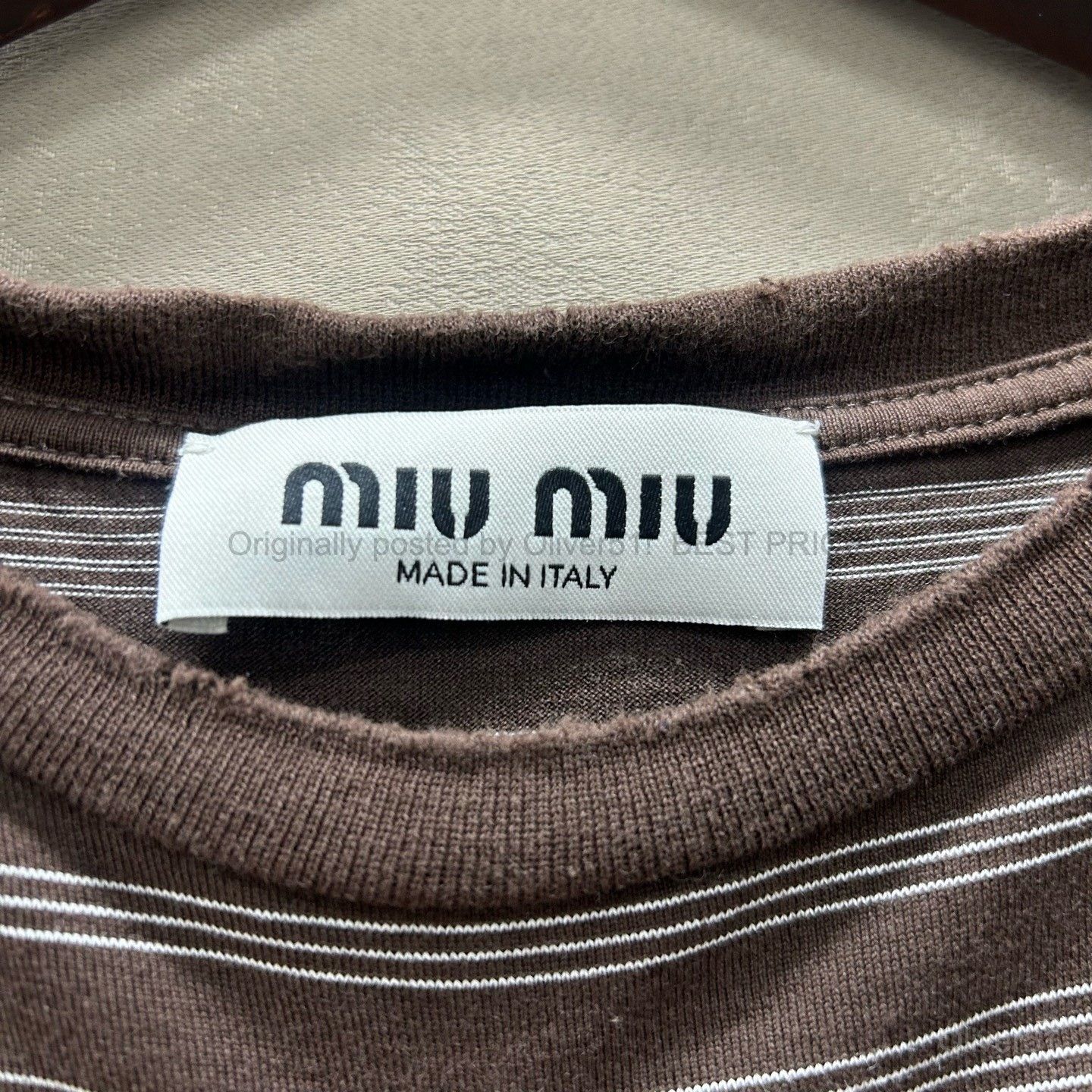 Miu Miu Miu Miu 99% New 25SS Brown Striped Short BFAJNOP292 Size M / US 6-8 / IT 42-44 - 4 Thumbnail