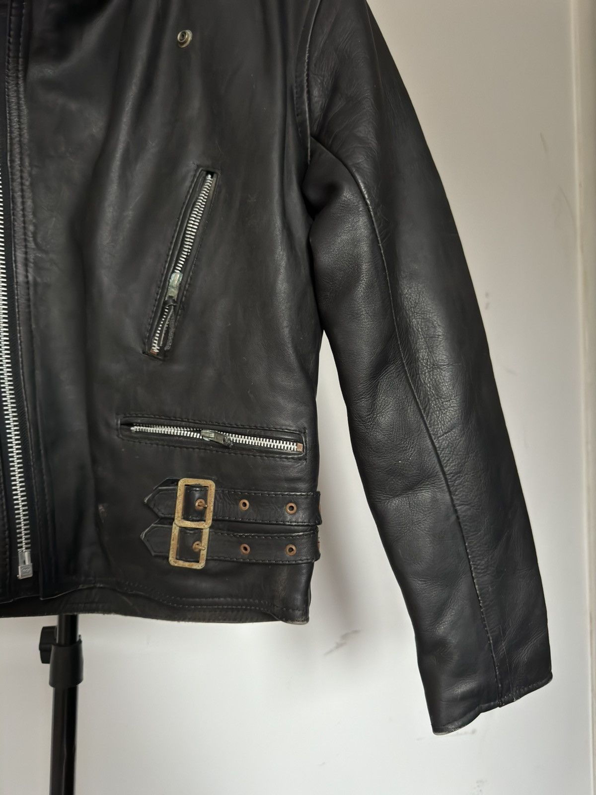 Vintage Biker Leather Multi Zipped Jacket Kosuha Size US M / EU 48-50 / 2 - 3 Thumbnail