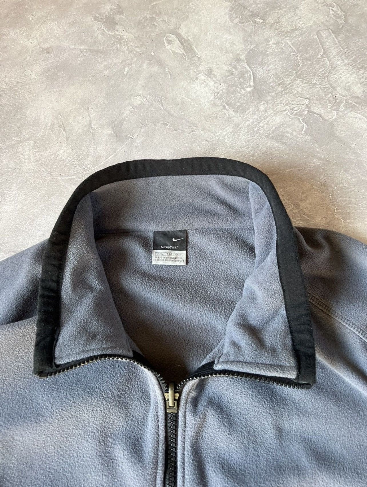 Vintage Vintage Nike Y2k Baggy Swoosh Fleece Zip Jacket Size US XXL / EU 58 / 5 - 6 Thumbnail