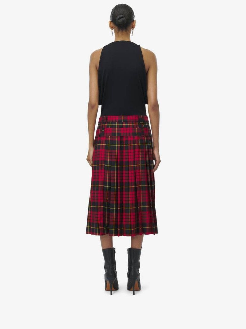 Alexander McQueen o1srvl11e0326 Tartan Kilt Skirt in Multicolor Size 25" / US 0 / IT 36 - 5 Thumbnail