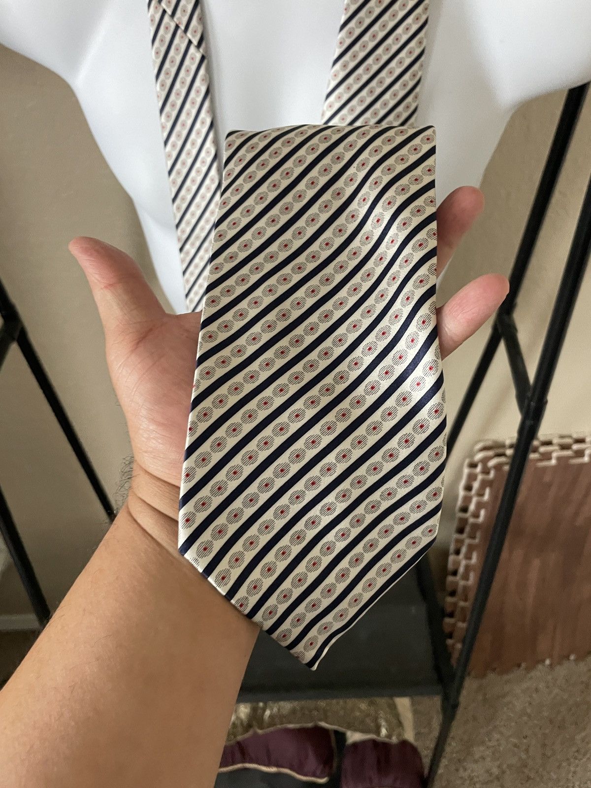 Stefano Ricci Striped Silk Tie Size ONE SIZE - 4 Thumbnail