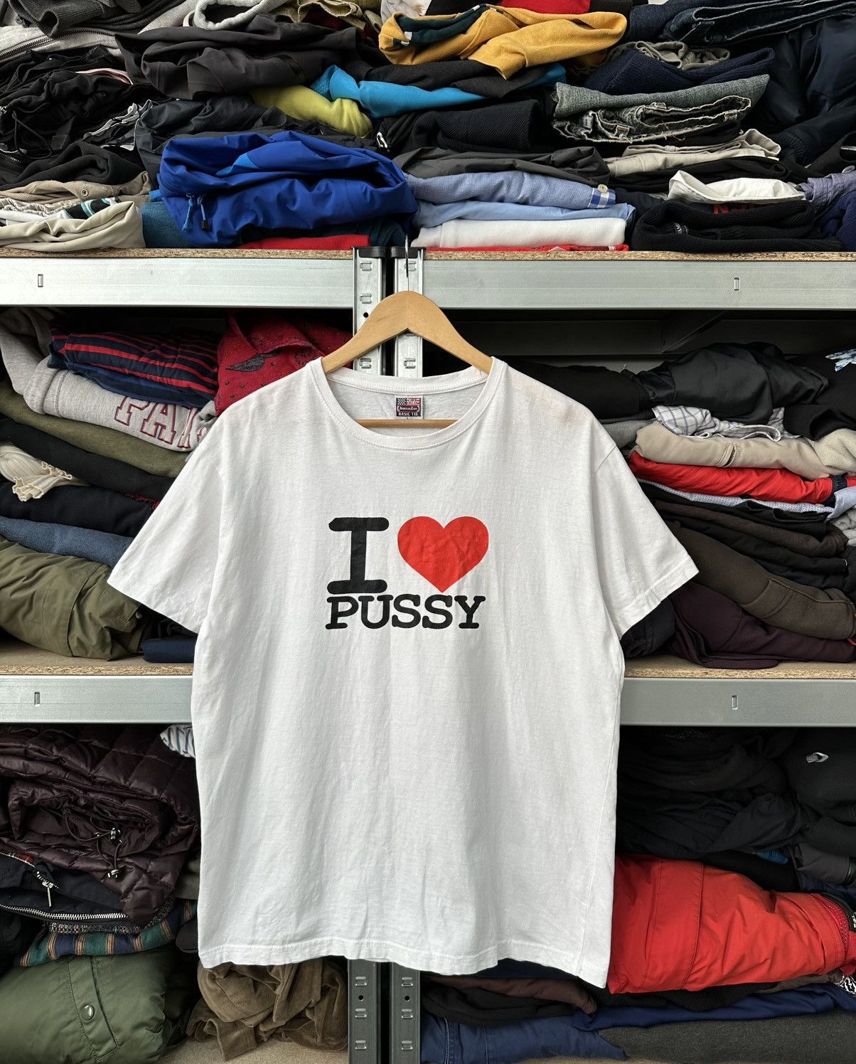 Hook-Ups Rare🚨I Love Pussy Grunge Y2K T-Shirt Pornstar Humor Tee Size US L / EU 52-54 / 3 - 1 Thumbnail