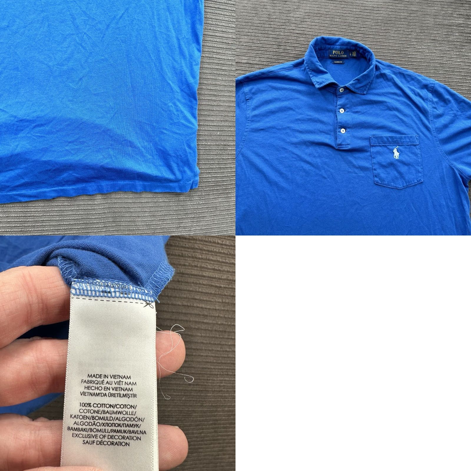 Ralph Lauren Ralph Lauren Polo Shirt Men L Blue Cotton Golf Preppy Casual Solid Short Sleeve Logo Vintage: No Size US L / EU 52-54 / 3 - 8 Thumbnail