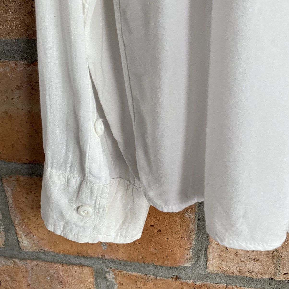 Designer × Japanese Brand G. O. A. White Classic Shirt with Roll-Up Sleeves Size M / US 6-8 / IT 42-44 - 10 Thumbnail