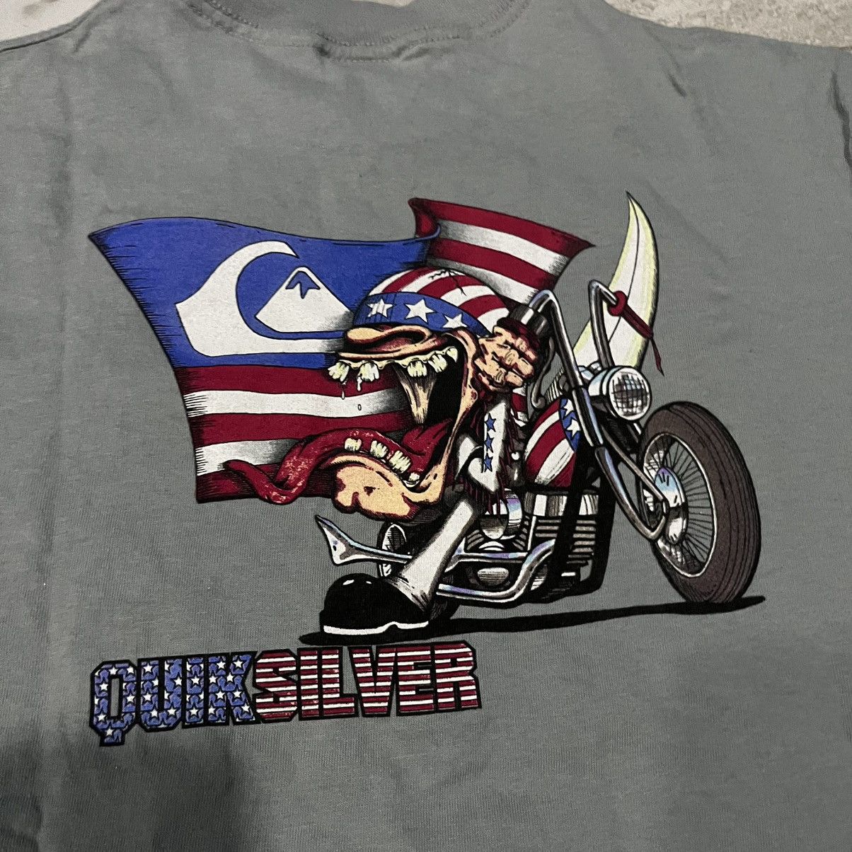 Quiksilver × Vintage (Made in USA) Vintage Quiksilver Motorcycle T-shirt Size US S / EU 44-46 / 1 - 3 Thumbnail