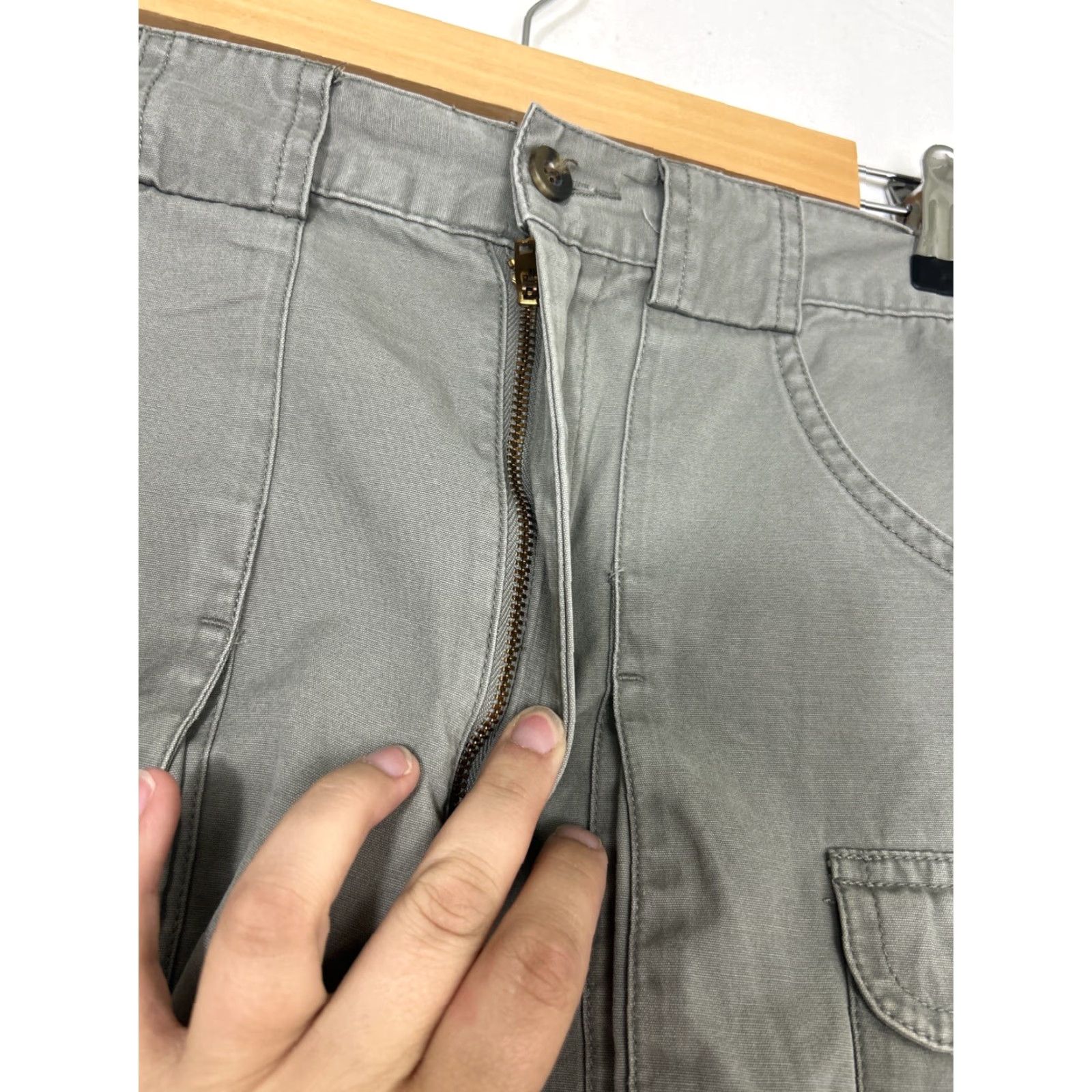 Eddie Bauer Eddie Bauer Womens Cargo Short Hiking Cotton Army Green 29x7 Size 10 Regular Womens Size 32" / US 10 / IT 46 - 7 Thumbnail