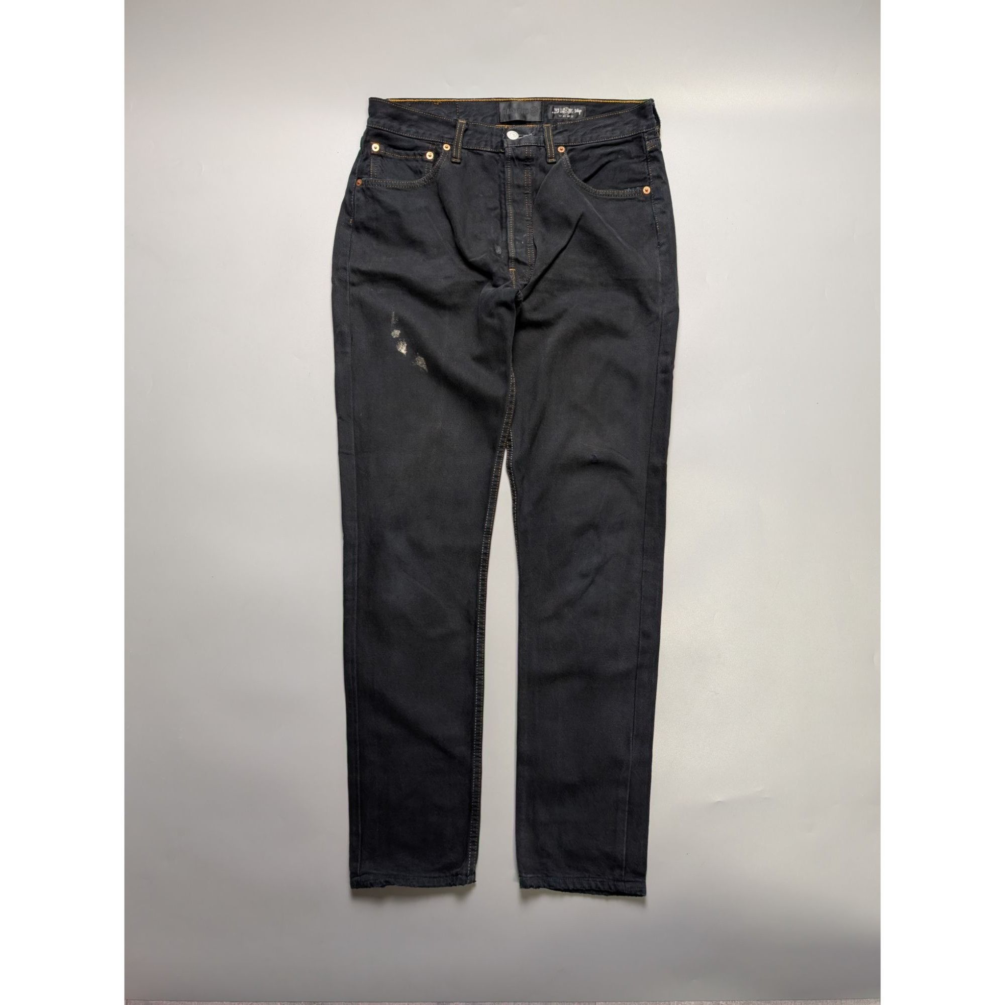 Levi's Levi's 501 Rework by Blackyoto Black Denim Jeans (Y1075) Size US 32 / EU 48 - 1 Thumbnail
