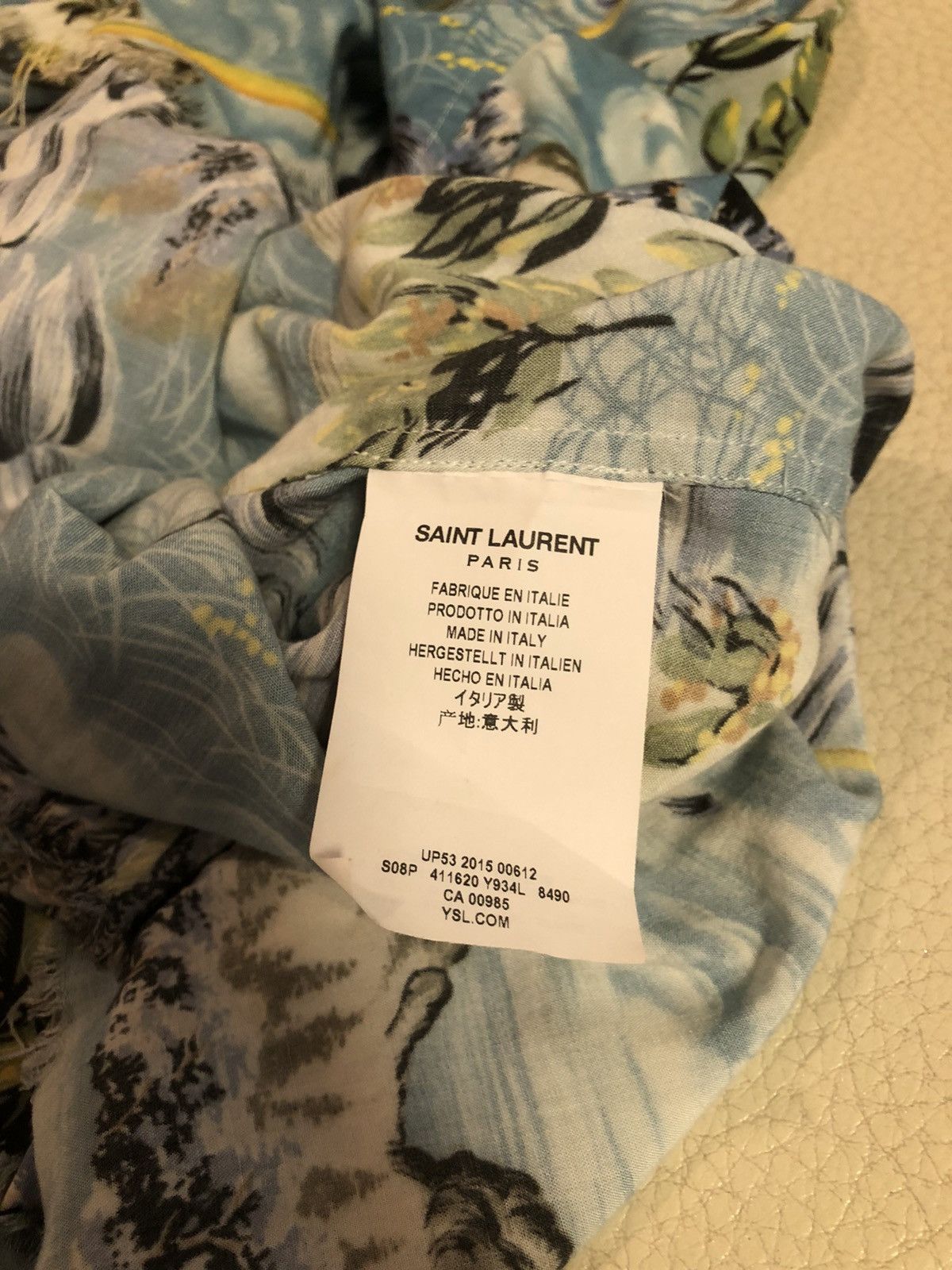 Saint Laurent Paris Saint Laurent ss16 raw hem Hawaiian shirt hedi surf sound Size US XL / EU 56 / 4 - 6 Thumbnail