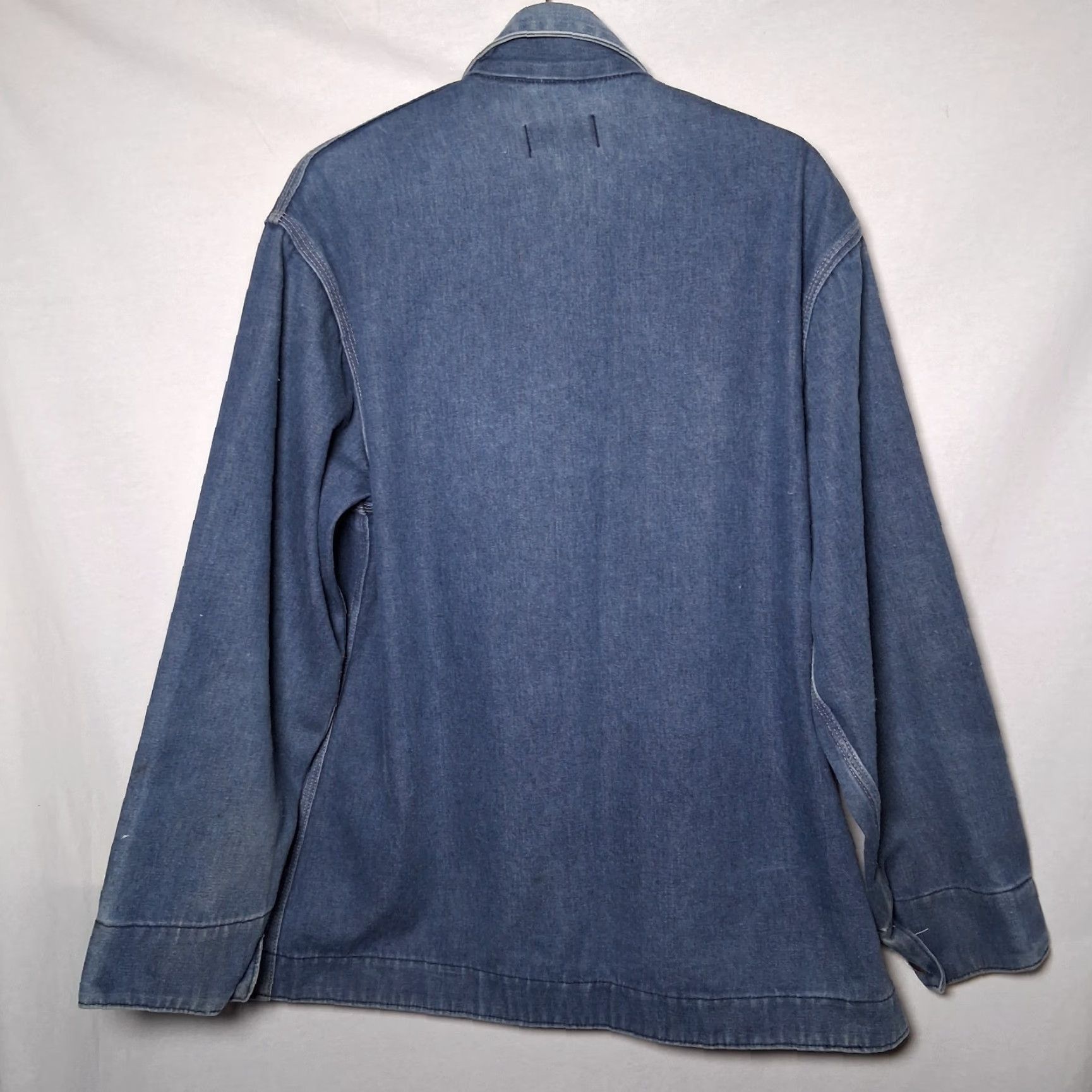Vintage VINTAGE Big Mac Denim Jean Jacket Blue Chore Barn Work Workwear Utility READ Jacket Men L Blue Denim Casual Workwear fall spring winter 90s? Size US 33 - 2 Thumbnail