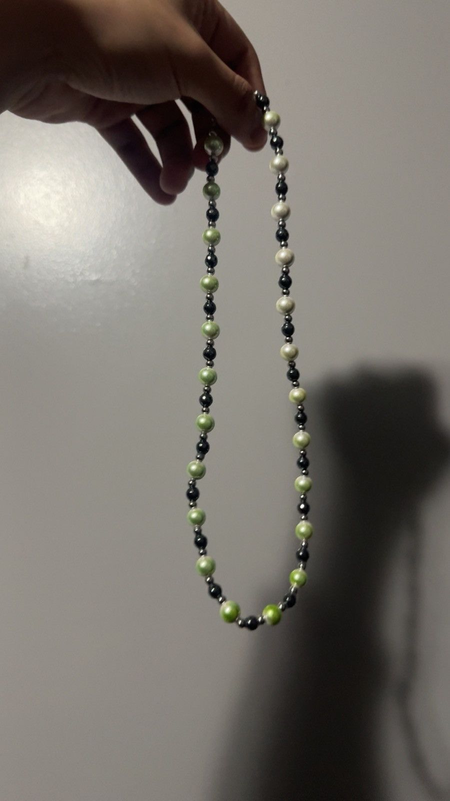Jewelry Pearl Necklace Green Dye Size ONE SIZE - 3 Thumbnail