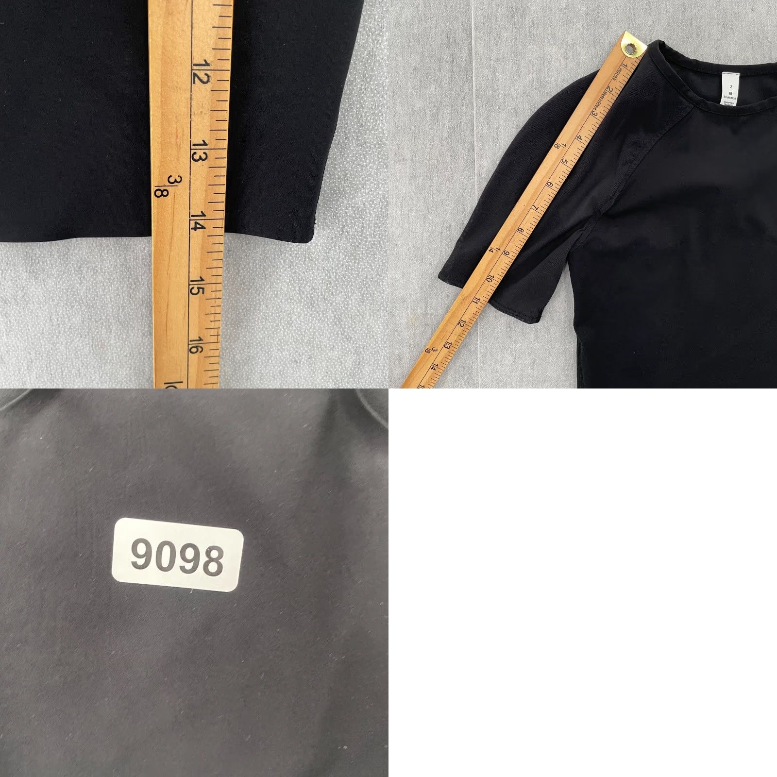 Lululemon Lululemon Black Sheer Short Sleeve Shirt Women’s 2 Athletic Casual Gym Yoga Top Size XS / US 0-2 / IT 36-38 - 8 Thumbnail