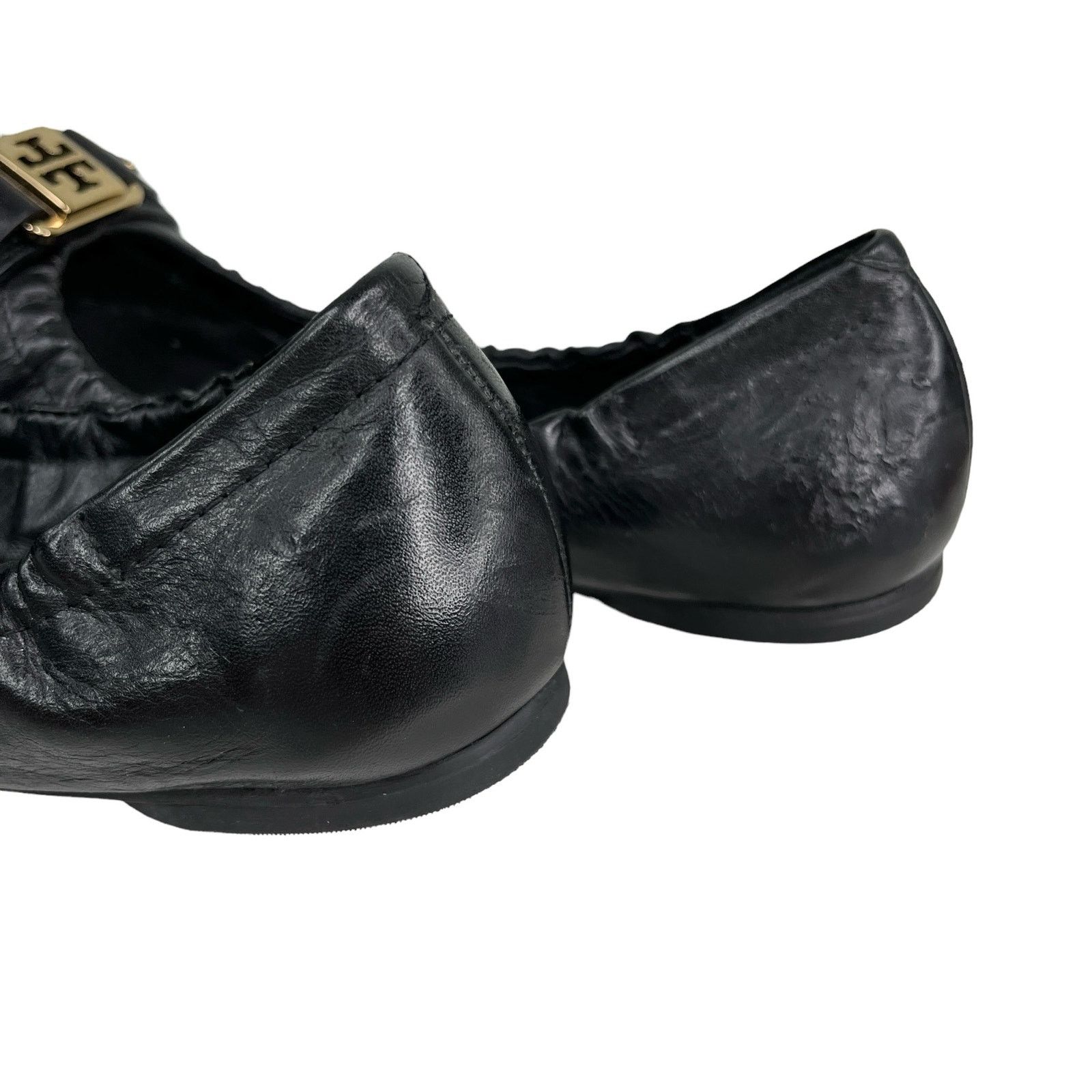 Tory Burch Tory Burch Ballet Flats Black 7.5 Leather Flaw Size US 7.5 / IT 37.5 - 7 Thumbnail