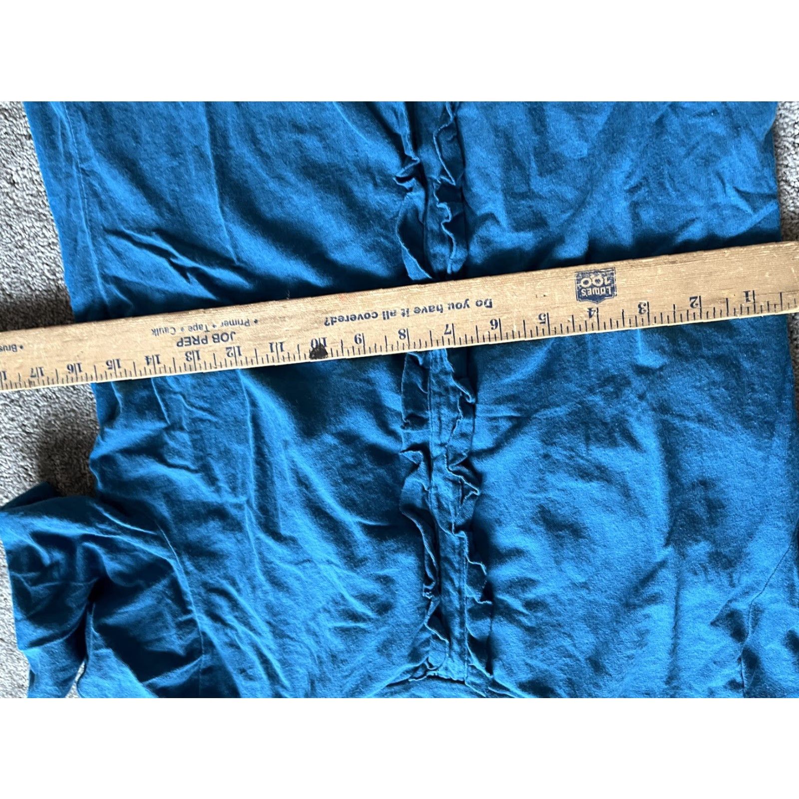 Vintage Womens Top-L.L.Bean-blue striped linen Cotton round neck short sleeve-L Shirt Womens Linen Striped Tunic Blue 90s? Size 36" / US 14 / IT 50 - 4 Thumbnail