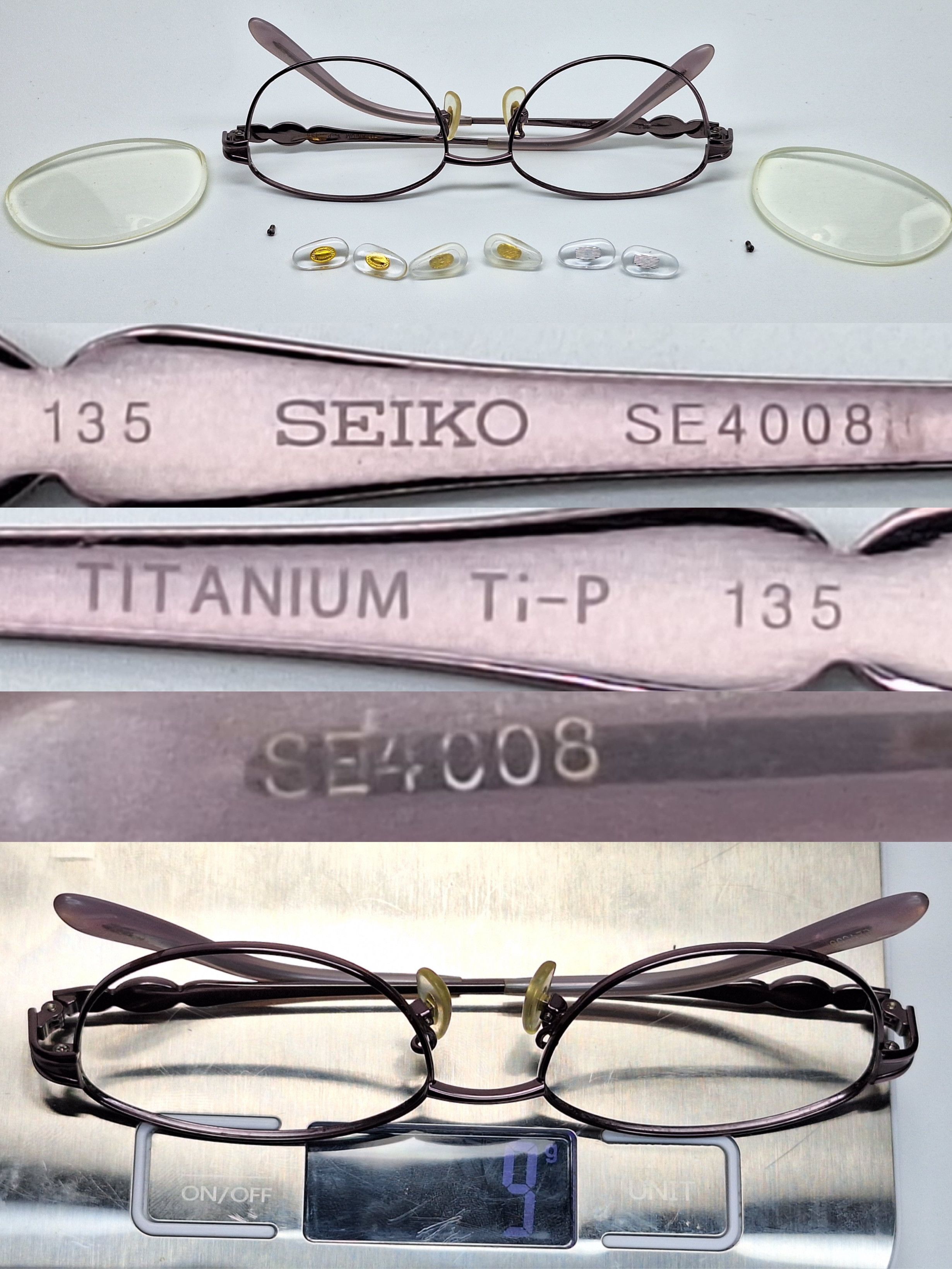 Seiko Seiko SE4008 Pure Titanium Ti-P Purple Oval Vintage Eyeglass Size ONE SIZE - 6 Thumbnail