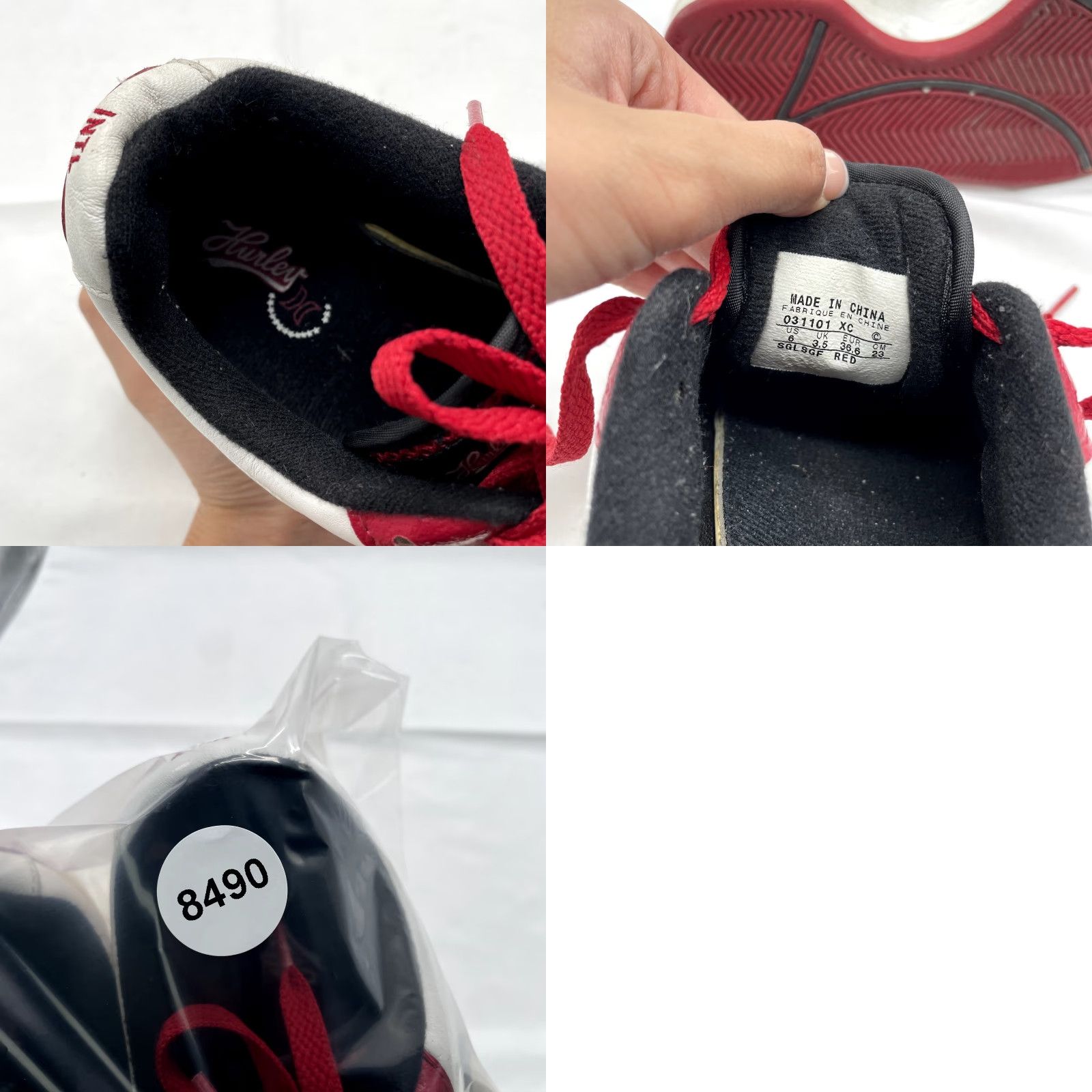Hurley VINTAGE Hurley Sneakers Womens 6 Low Top Skater Grunge Emo Punk Red Shoes Size M / US 6-8 / IT 42-44 - 9 Thumbnail