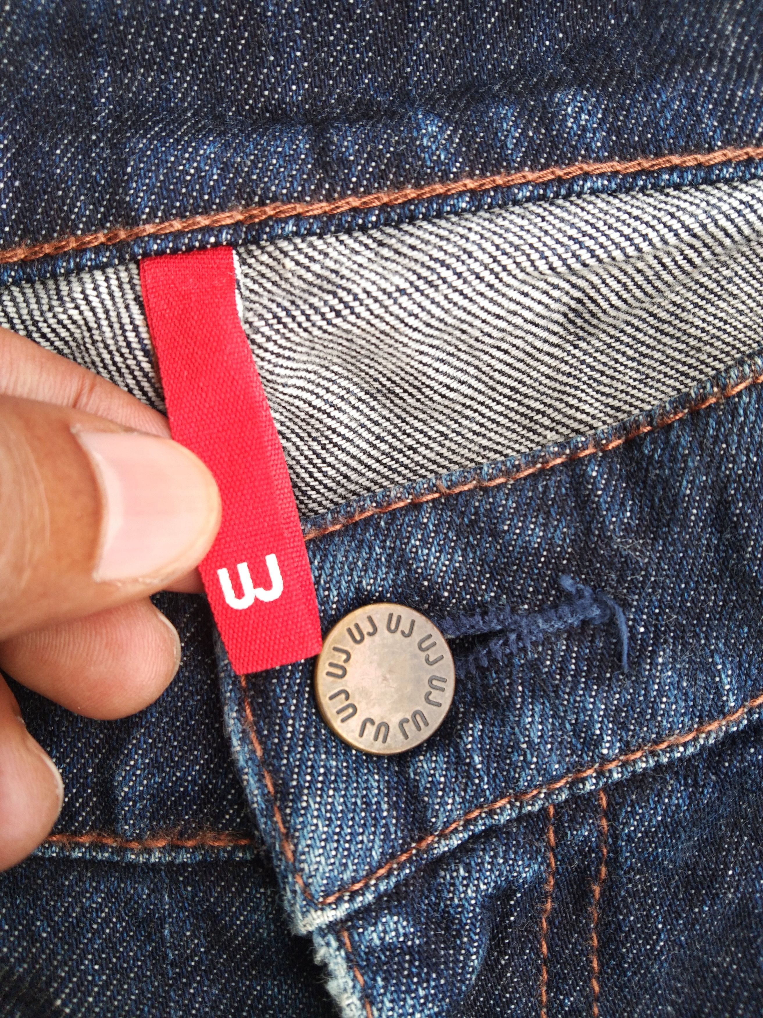 Japanese Brand Vintage UJ Uniqlo S003 Faded Blue Distressed Jeans 33x30 Size US 33 - 8 Thumbnail