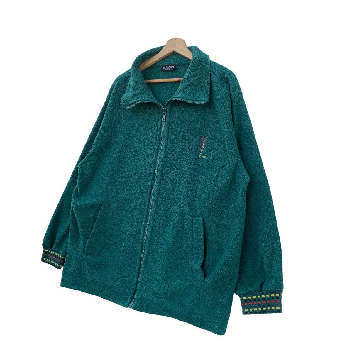 Vintage × Yves Saint Laurent Zipper Fleece Sweater Size US M / EU 48-50 / 2 - 4 Thumbnail
