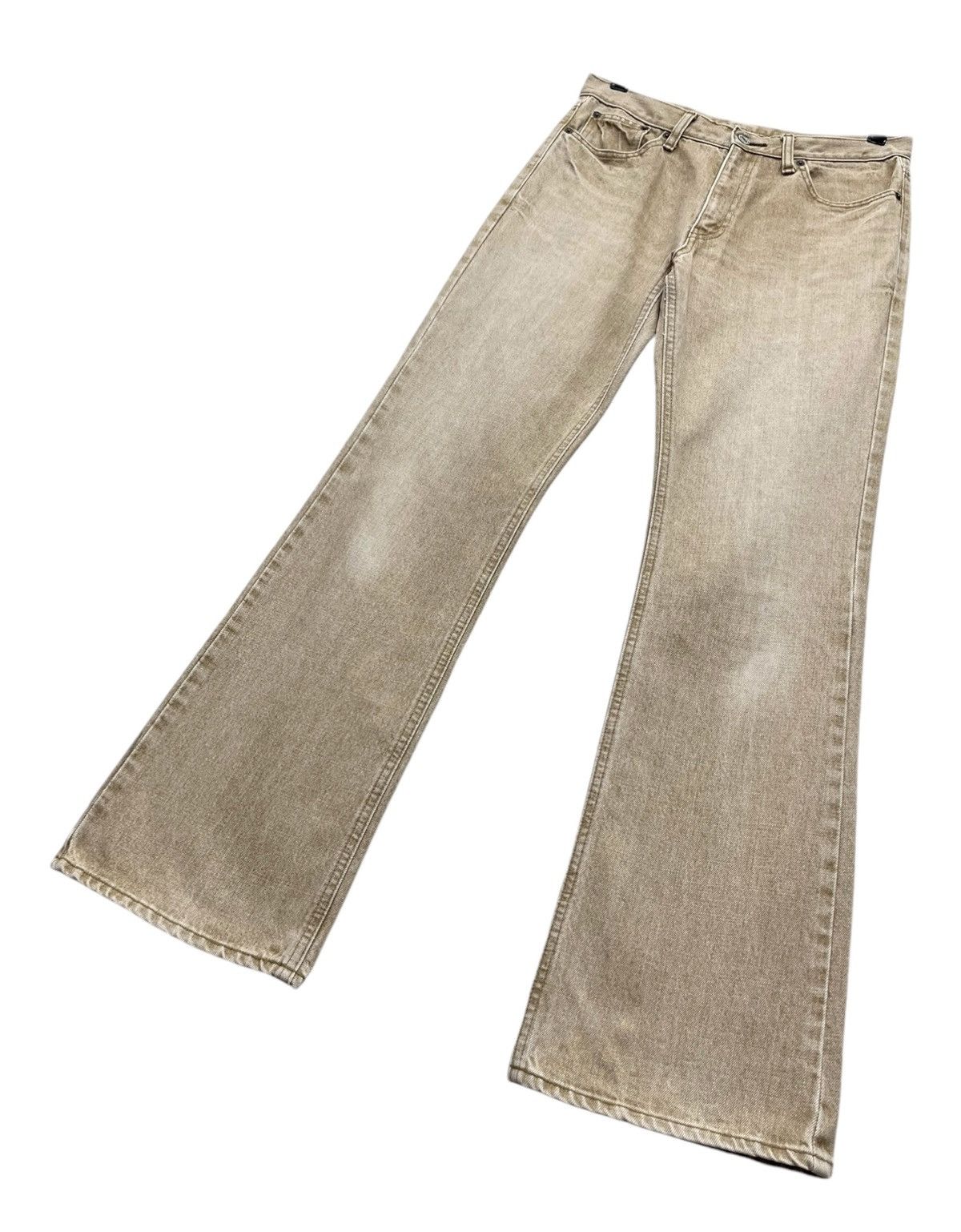 Japanese Brand 🔥Vintage BOBSON CHESSKING Off-brown Flare Denim Jeans Size US 31 - 4 Thumbnail