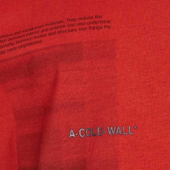 A-COLD-WALL* o1mle0424 Diffusion Graphic T-Shirt in Red Size US S / EU 44-46 / 1 - 4 Thumbnail
