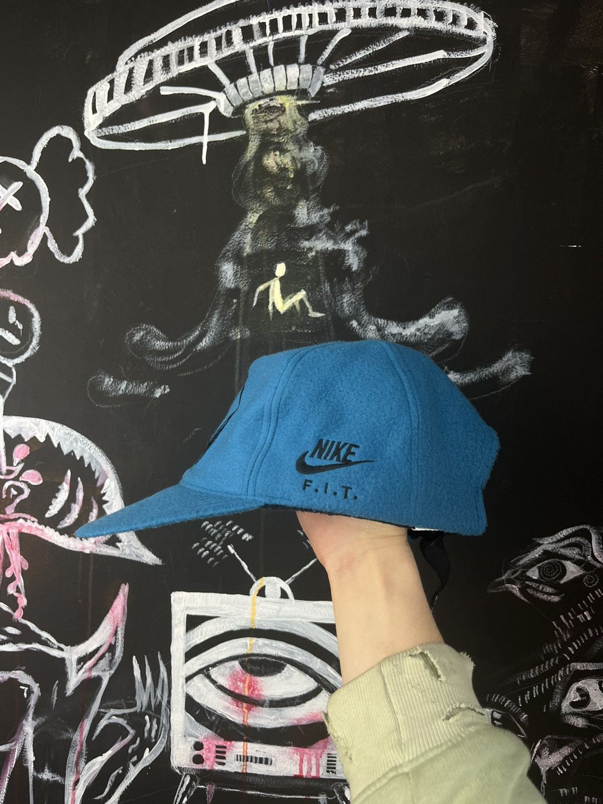 Nike Rare Vintage 80s Nike Therma Fit Fleece EPSON Cup Cap Hat Size ONE SIZE - 3 Thumbnail