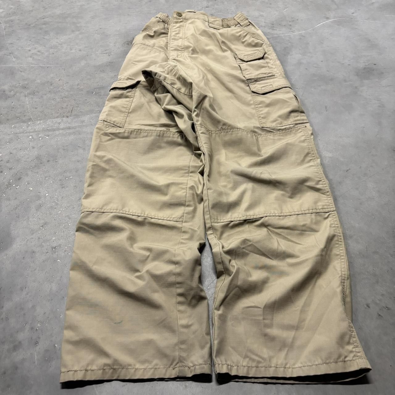 Japanese Brand × Vintage Crazy Vintage Y2K/2000s Baggy Khaki Tan Streetwear Skater Style Workwear Cargo Pants! Size US 34 / EU 50 - 3 Thumbnail