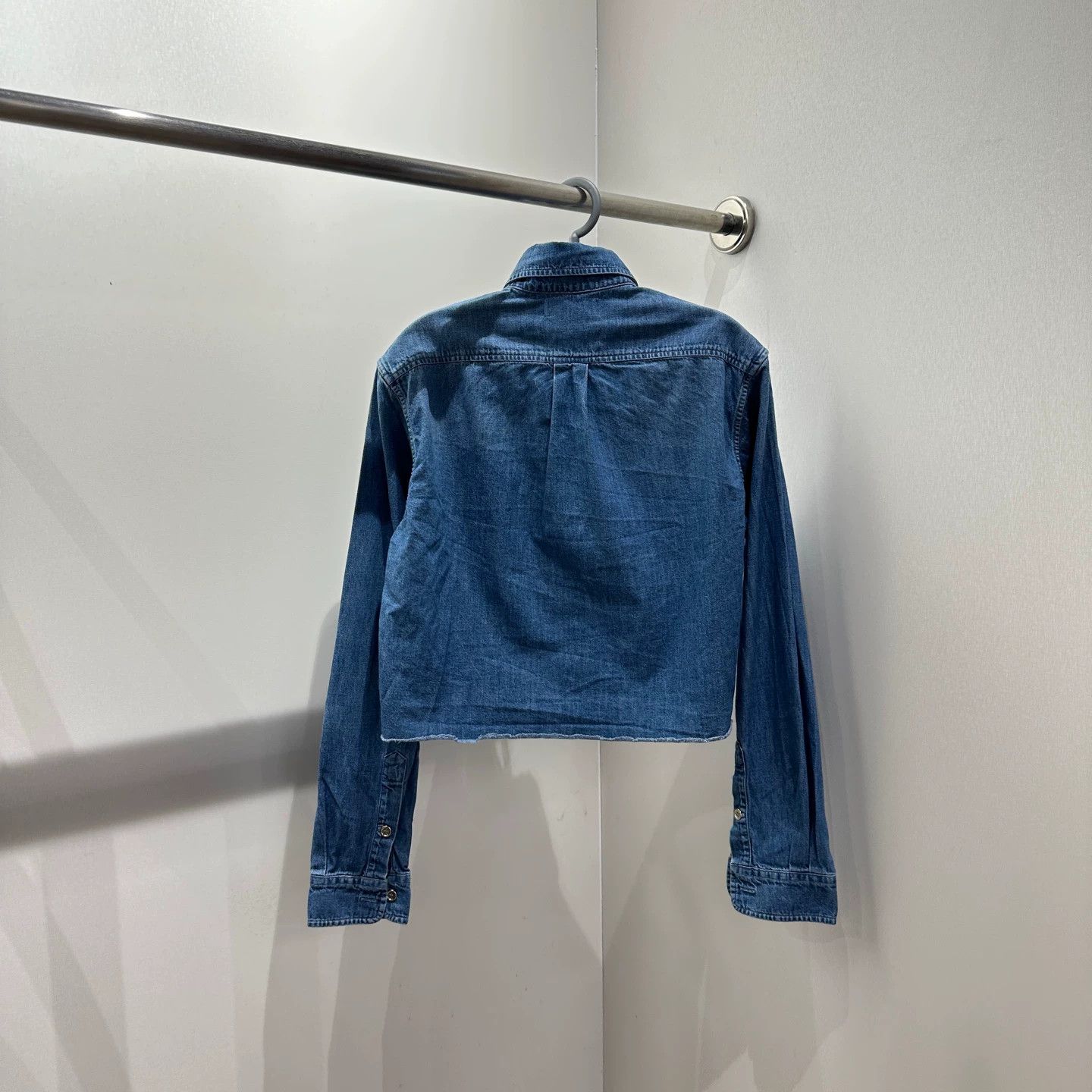 Miu Miu MIU MIU mar290 slogan embroidery button-front denim 38 Size XS / US 0-2 / IT 36-38 - 2 Thumbnail
