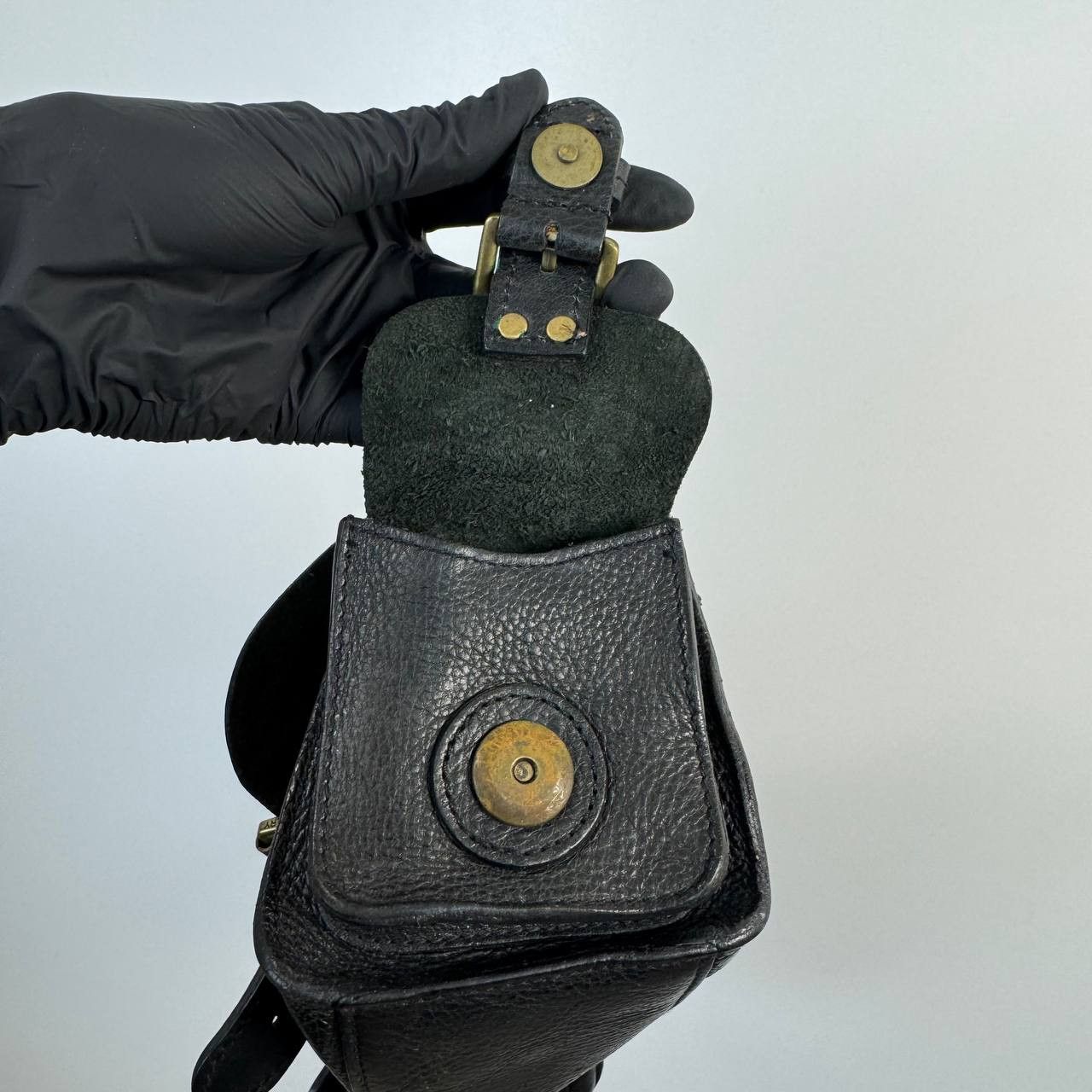 Mulberry Mulberry Leather Shoulder Bag Black Brass Buckle Womens Size ONE SIZE - 6 Thumbnail