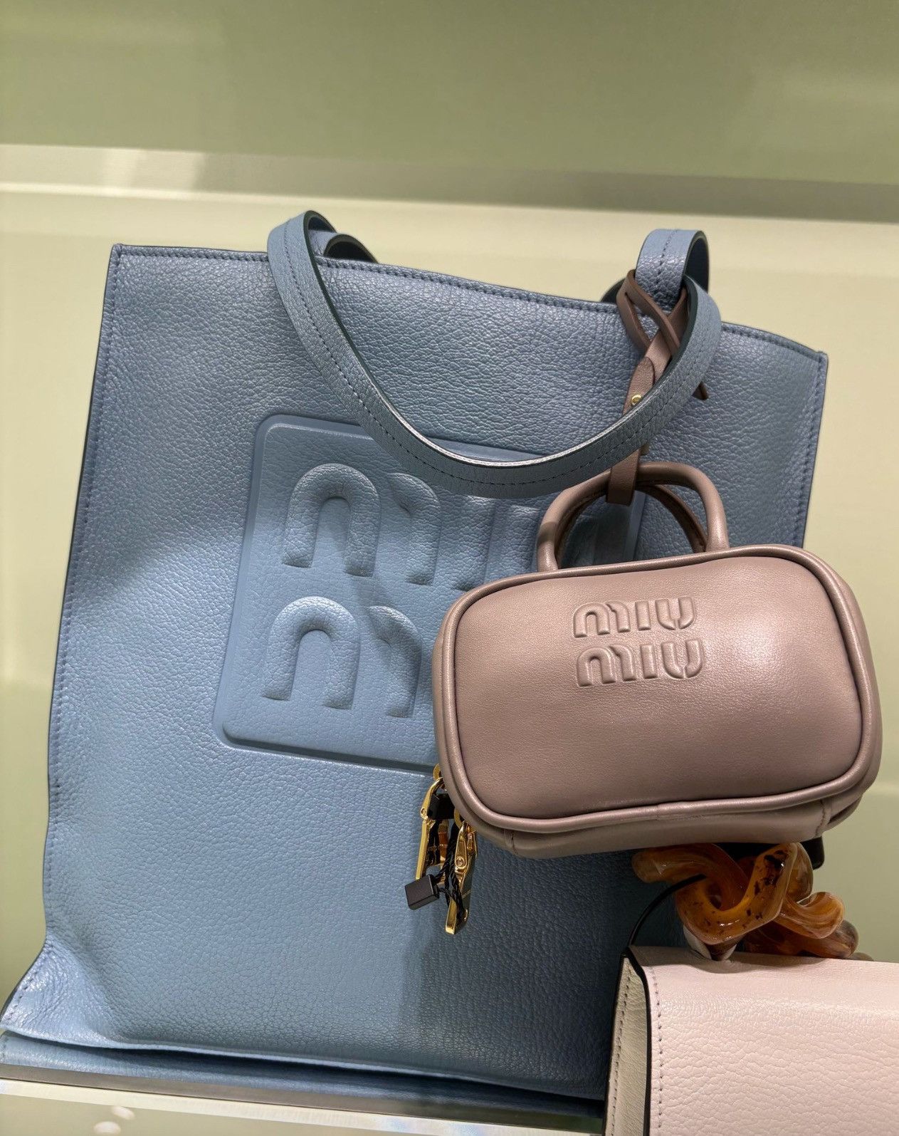 Miu Miu Madras Leather Tote Bag Size ONE SIZE - 5 Thumbnail