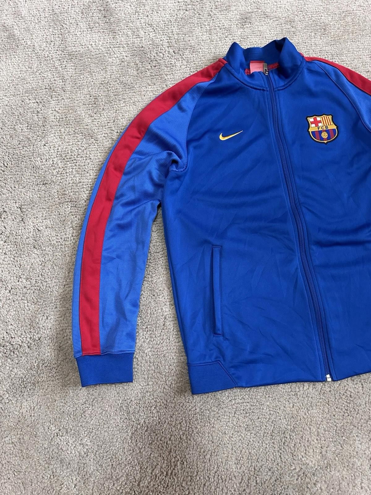 Nike Nike Fc Barcelona Mens Large Track Zip up Jacket in Blue Size US L / EU 52-54 / 3 - 2 Thumbnail