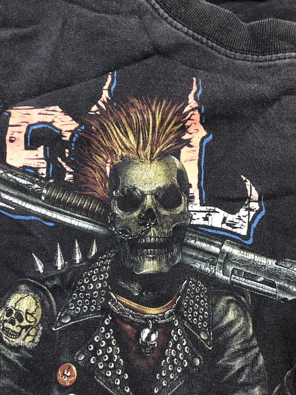 Japanese Brand × Vintage Vintage Hell Time Biker T Shirt Size US L / EU 52-54 / 3 - 4 Thumbnail