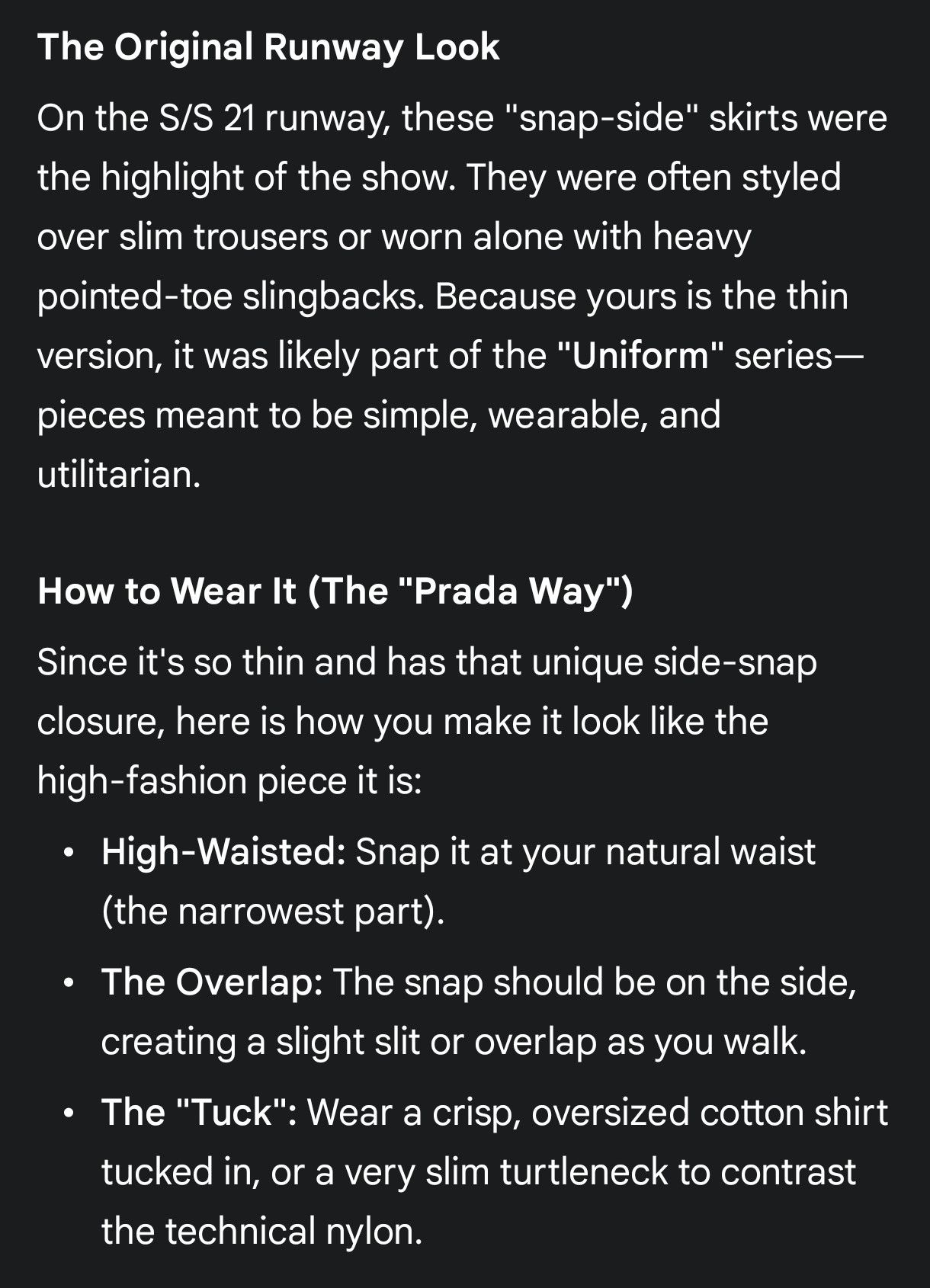 Prada SS21 PRADA RE-NYLON SKIRT debuted Raf Simons Size 28" / US 6 / IT 42 - 11 Thumbnail