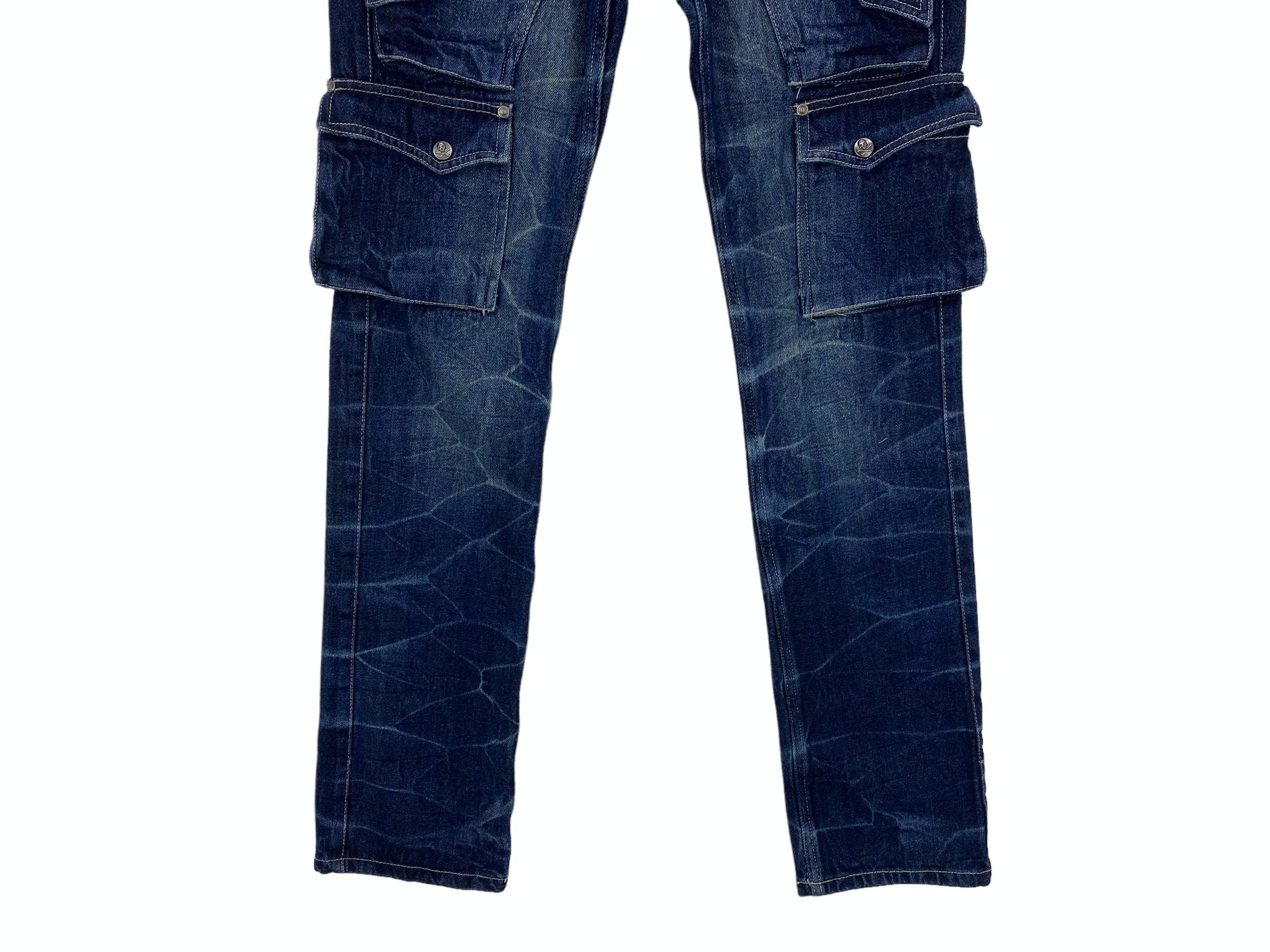 Japanese Brand Double Focus Cargo Jeans Multipocket Jeans Bondage Jeans Size US 29 - 5 Thumbnail