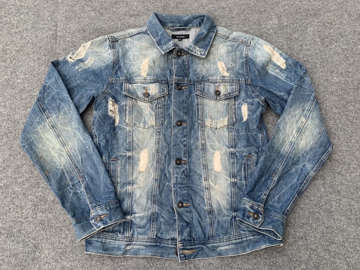 Japanese Brand Distressed Full Glow denim jacket. Size US L / EU 52-54 / 3 - 1 Thumbnail