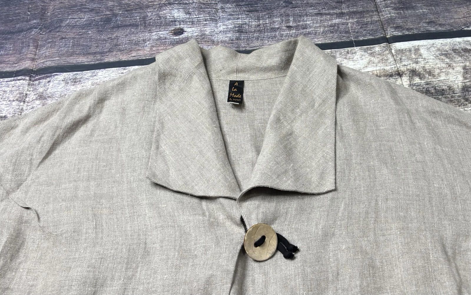 Other A La Mode by Xiao Sweater Top Women's Medium Linen Oversized Size M / US 6-8 / IT 42-44 - 4 Thumbnail