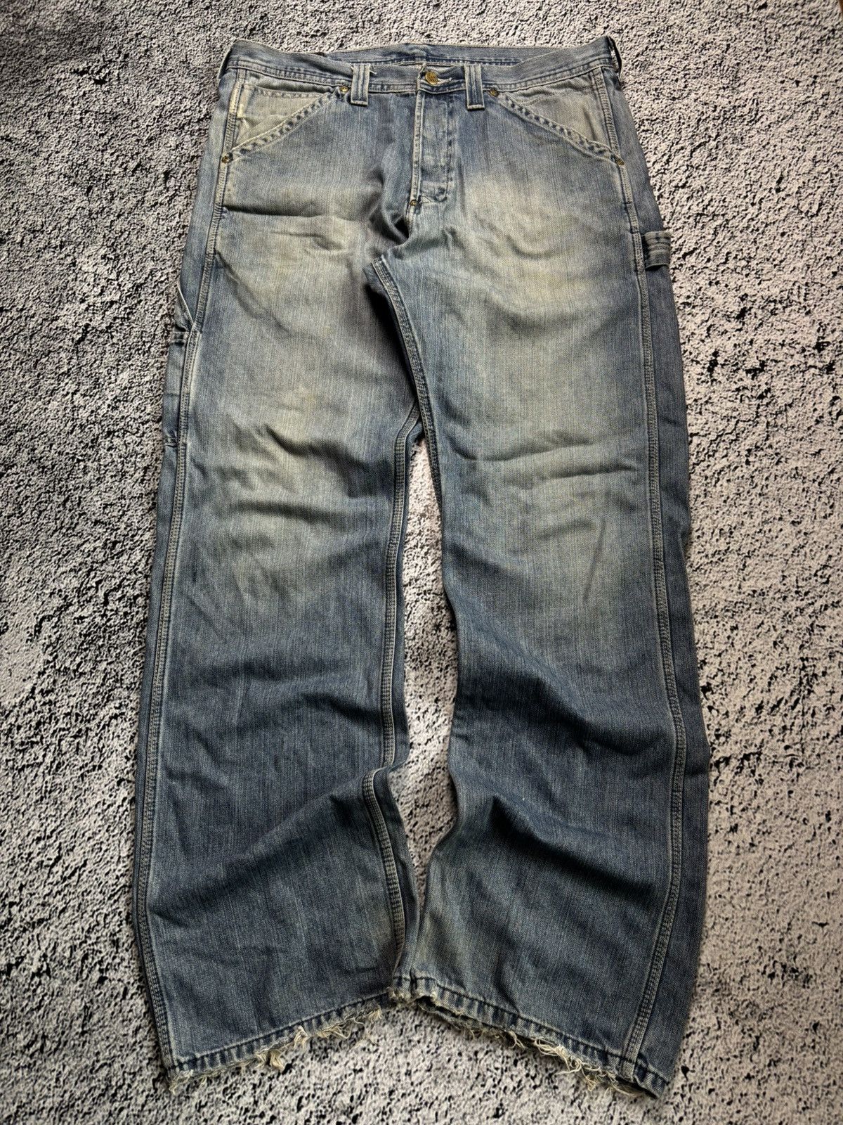 Lee × Vintage Distressed baggy 90s Lee denim jeans y2k skate style Size US 36 / EU 52 - 3 Thumbnail