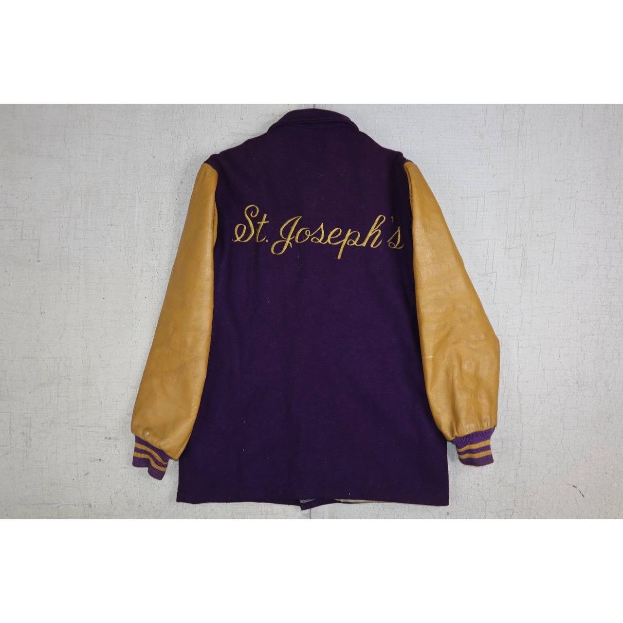 Vintage Vintage 70s William Loop Varsity Leather Jacket Sz 38 Size US M / EU 48-50 / 2 - 2 Thumbnail