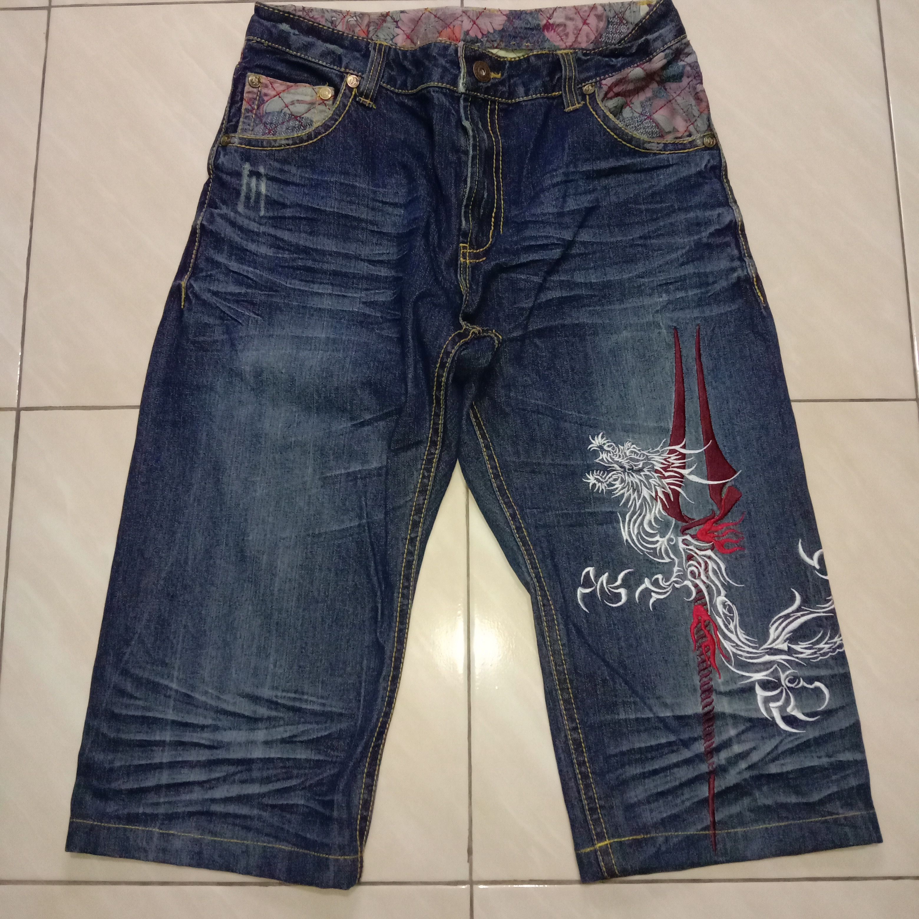 Anime × Cartoon Network × Japanese Brand Jeans Nishiki x Neon Genesis Evangelion Anime Manga Rare 00s Size US 38 / EU 54 - 1 Thumbnail