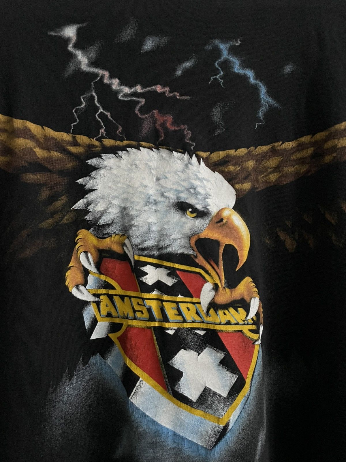 Vintage Vintage 1990’s Fc Ajax Amsterdam Eagle 3D Print T-Shirt RARE Size US L / EU 52-54 / 3 - 3 Thumbnail