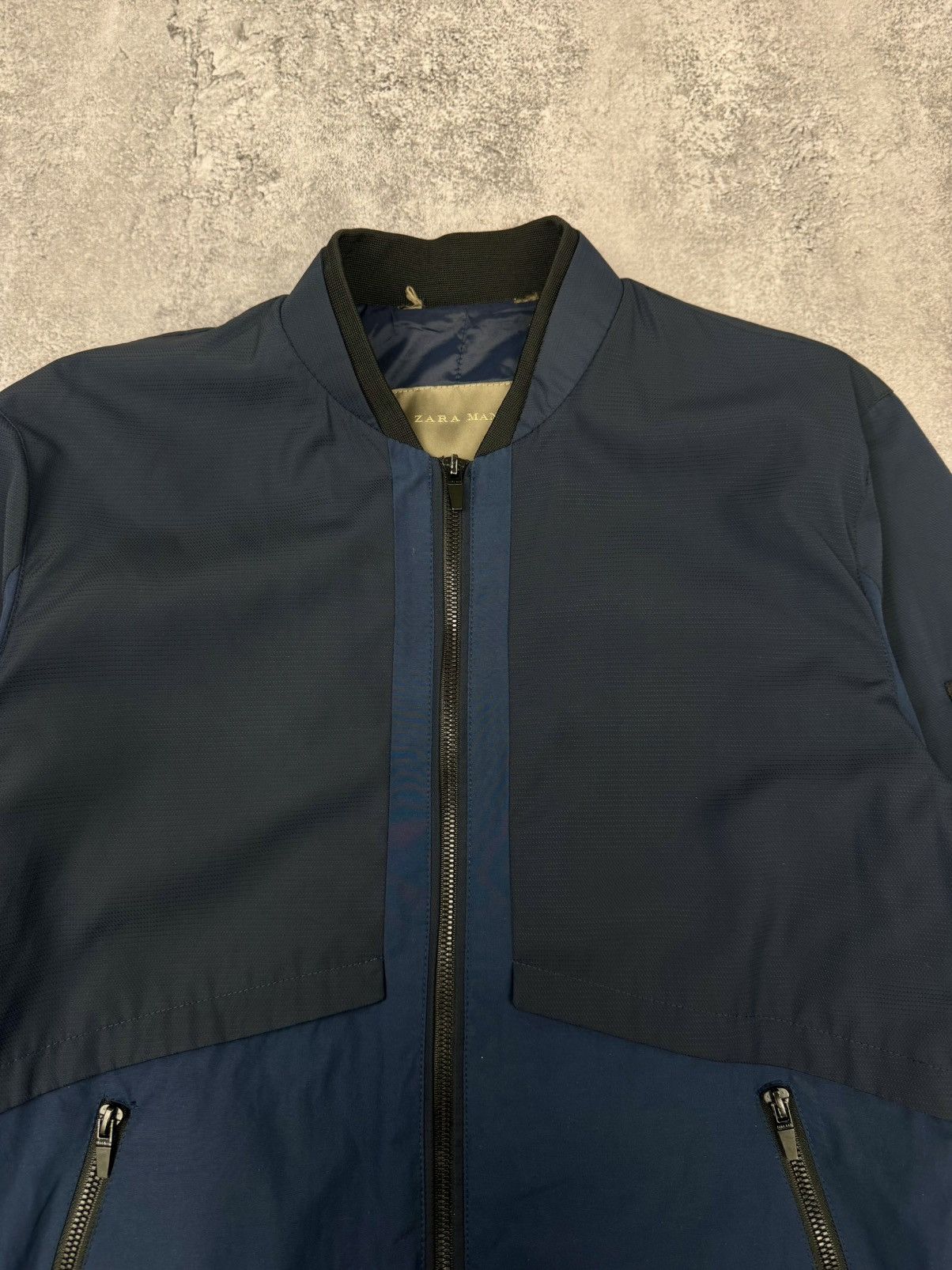 Zara Zara Man Bomber Jacket Navy Size M Size US M / EU 48-50 / 2 - 4 Thumbnail