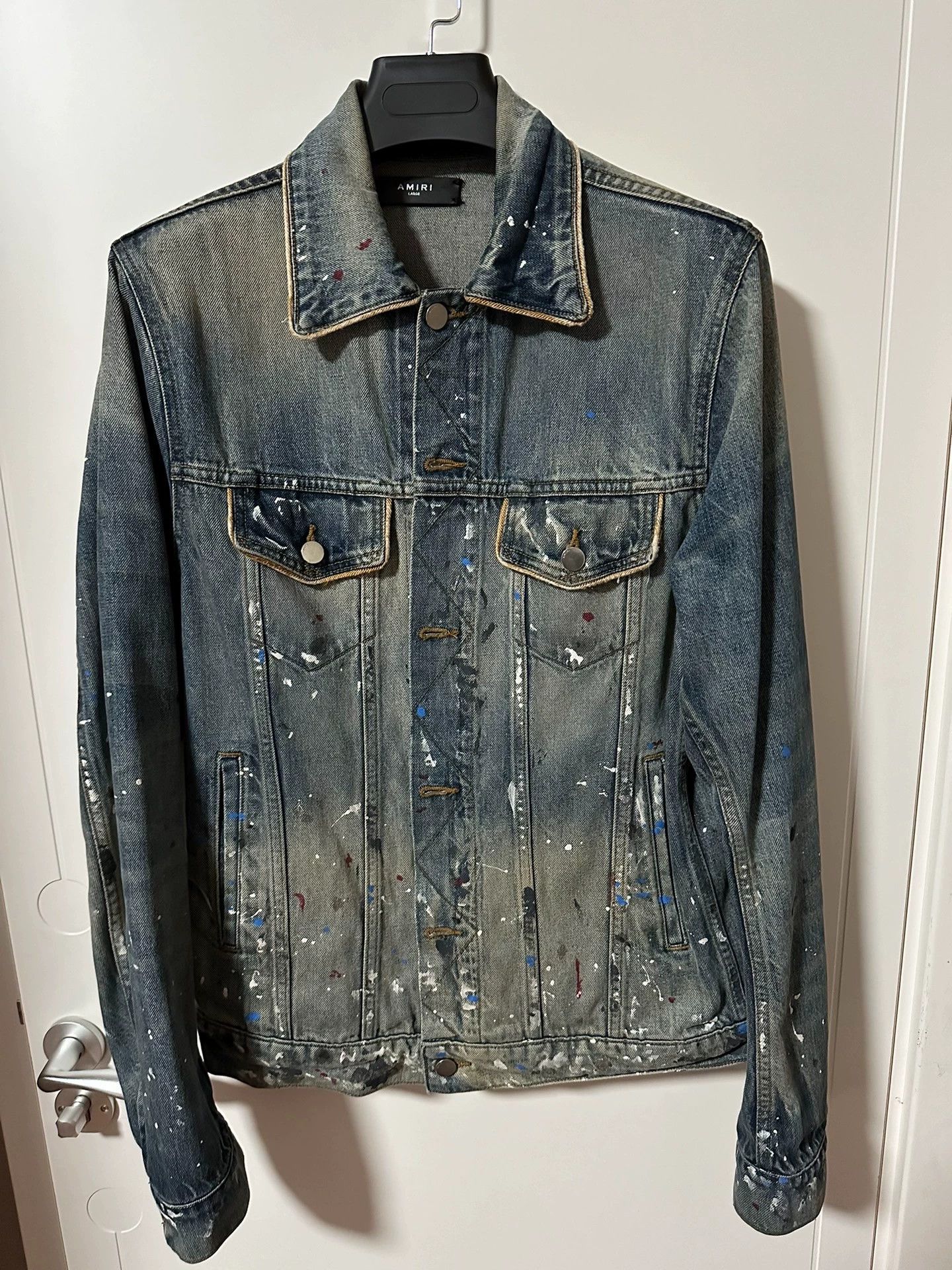 Amiri Amiri splash-ink graffiti denim jacket - -DMC Size US L / EU 52-54 / 3 - 1 Thumbnail