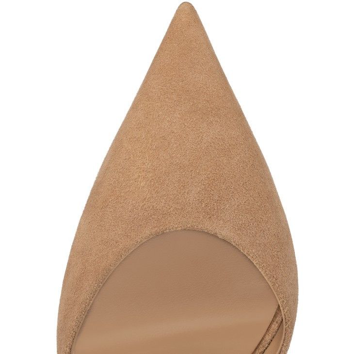 Christian Louboutin Condora Riviera 85 Lionne Beige Brown Strap Heel Pump 40 Size US 10 / IT 40 - 9 Thumbnail