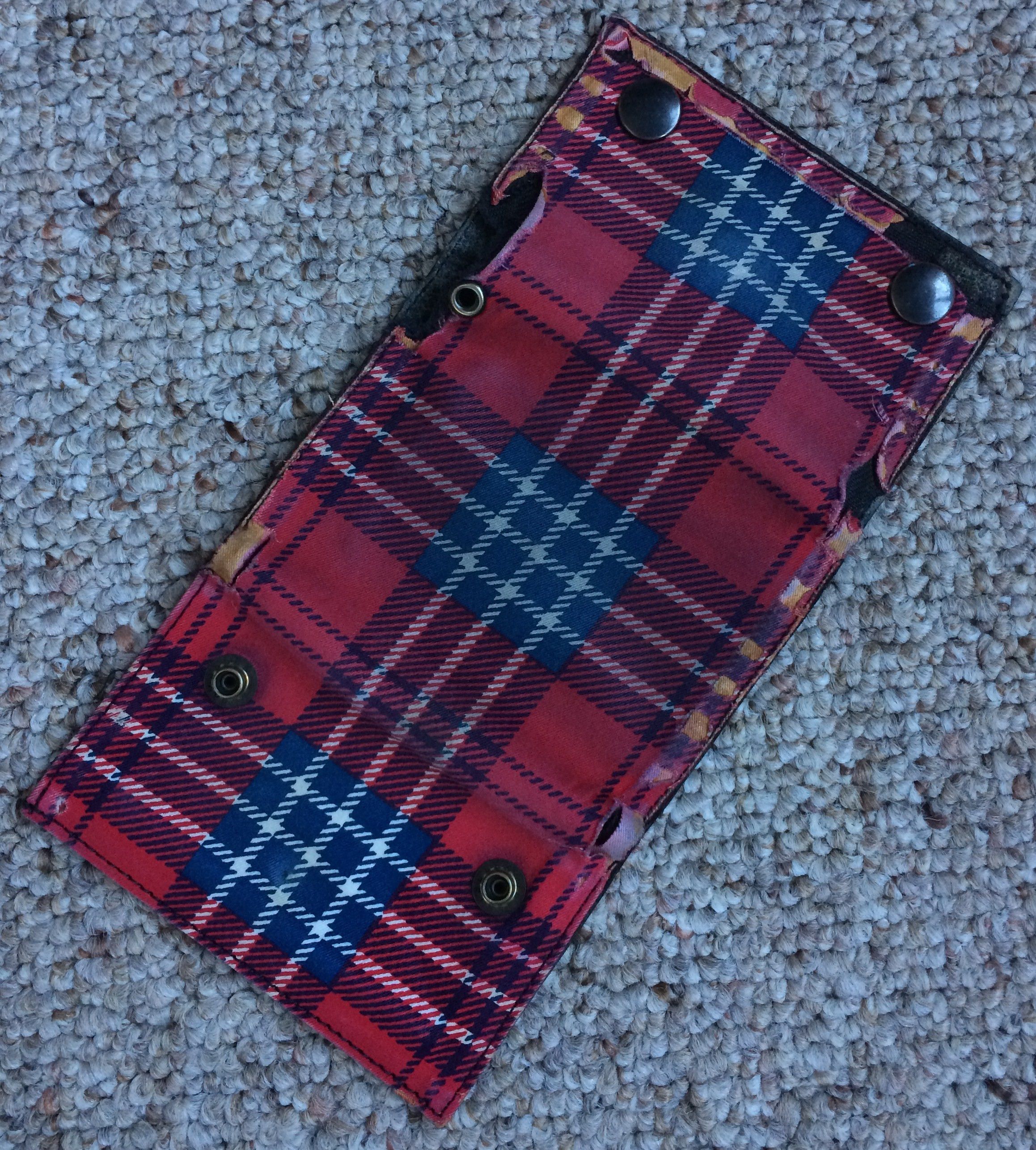 Number (N)ine S/S 2006 Number (N)ine Distressed Plaid Leather Wallet Size ONE SIZE - 1 Thumbnail