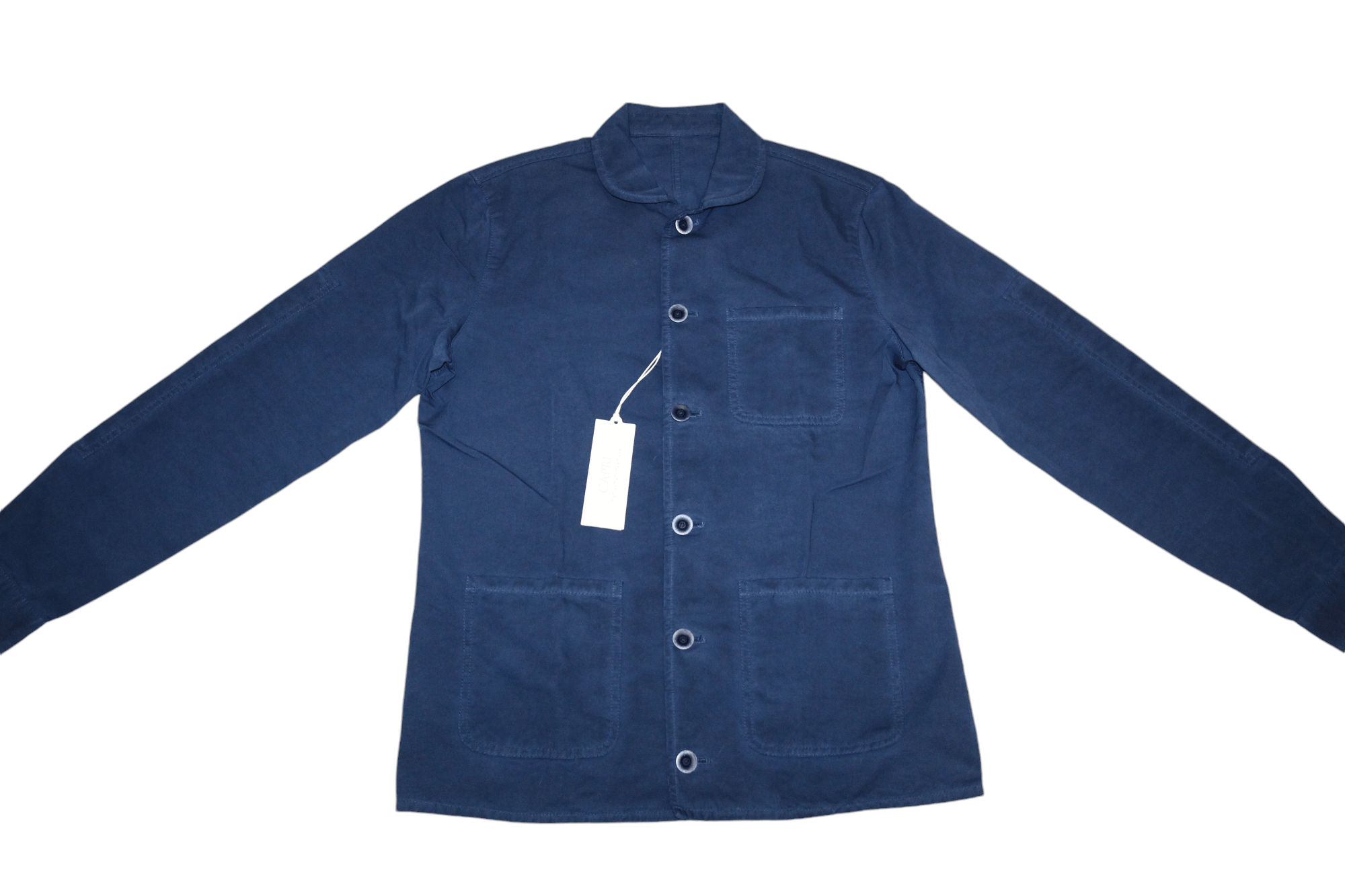 Japanese Brand DEADSTOCK💥CAPRI OSAKA-TC Indigo Dyed Chore Jacket Size US M / EU 48-50 / 2 - 3 Thumbnail