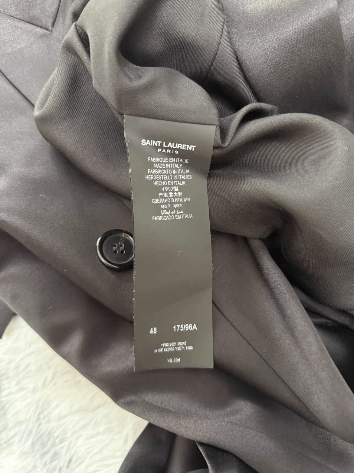 Saint Laurent Paris Saint Laurent Paris Sz 48 Saint Laurent Paris Silk Blazer Size US M / EU 48-50 / 2 - 6 Thumbnail