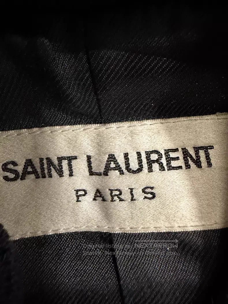 Saint Laurent Paris Saint Laurent Paris Black and White Wool Mixed Baseball Ja Size US XL / EU 56 / 4 - 2 Thumbnail
