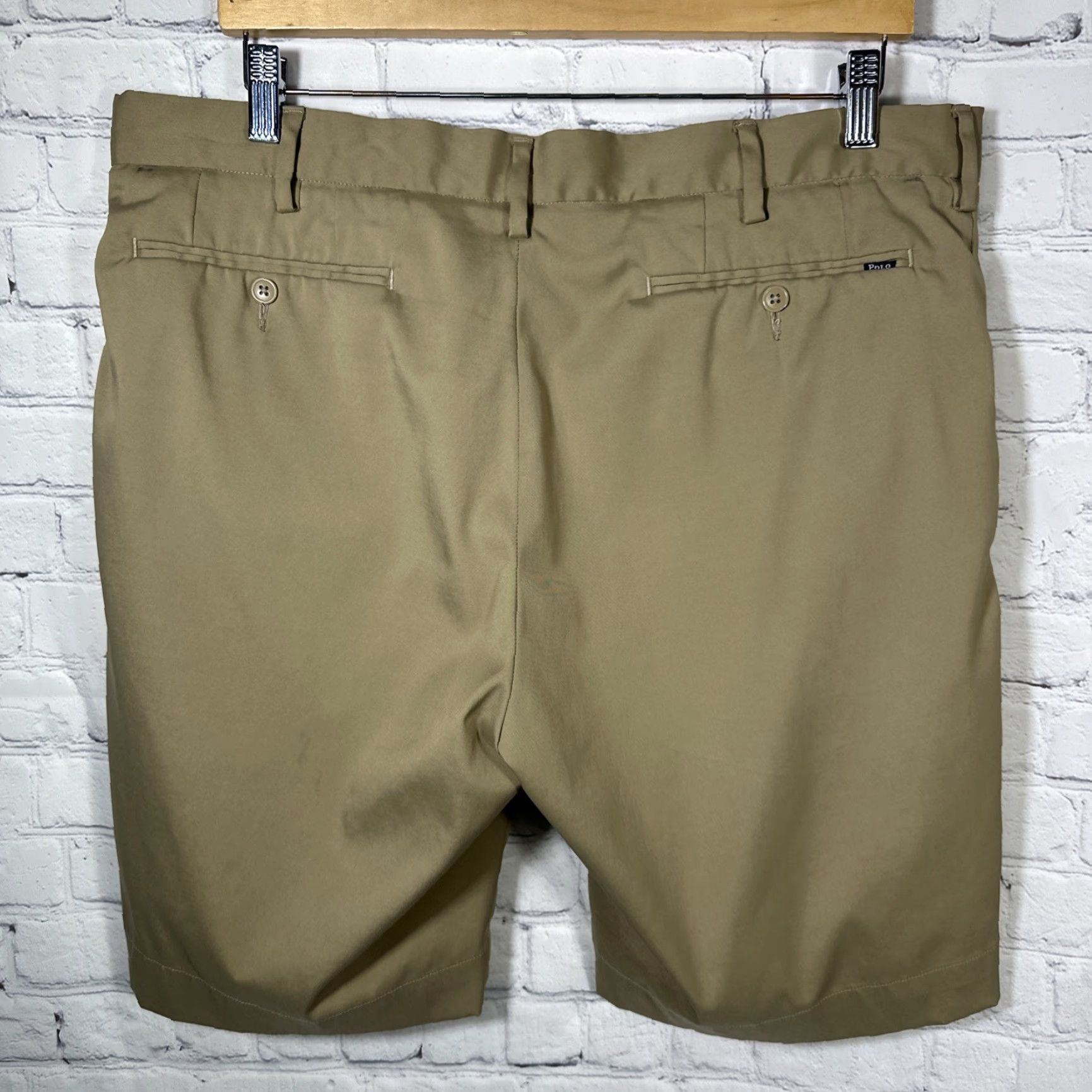 Polo Ralph Lauren Polo Ralph Lauren Performance Shorts Mens 36 Khaki Stretch Classic Fit Chino Size US M / EU 48-50 / 2 - 6 Thumbnail