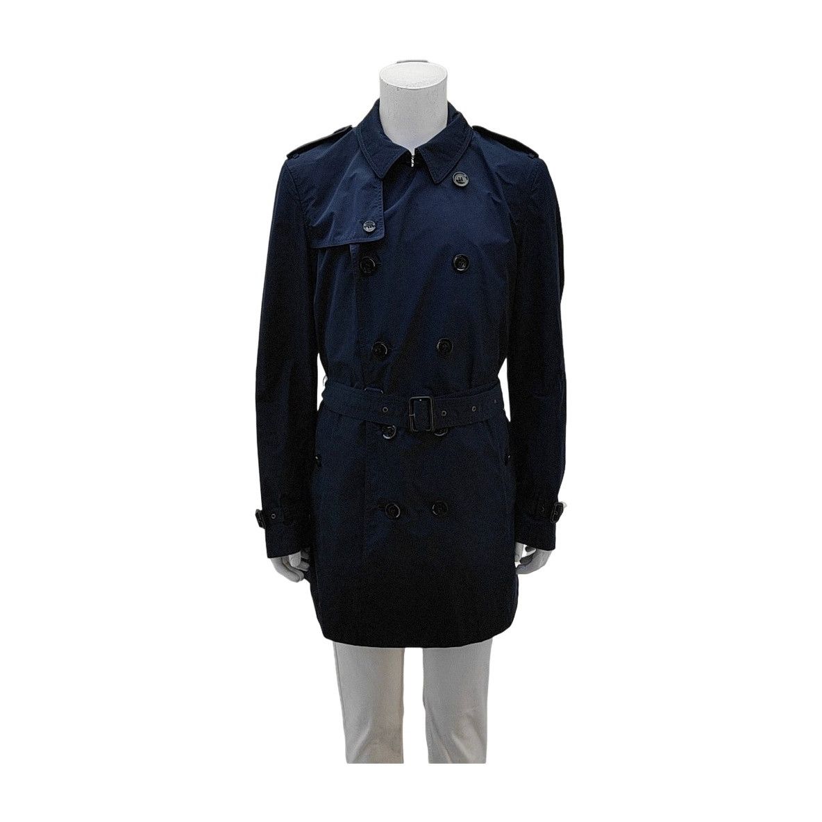 Burberry Burberry Brit Navy Polyester Trench Coat XL Size US XL / EU 56 / 4 - 1 Thumbnail