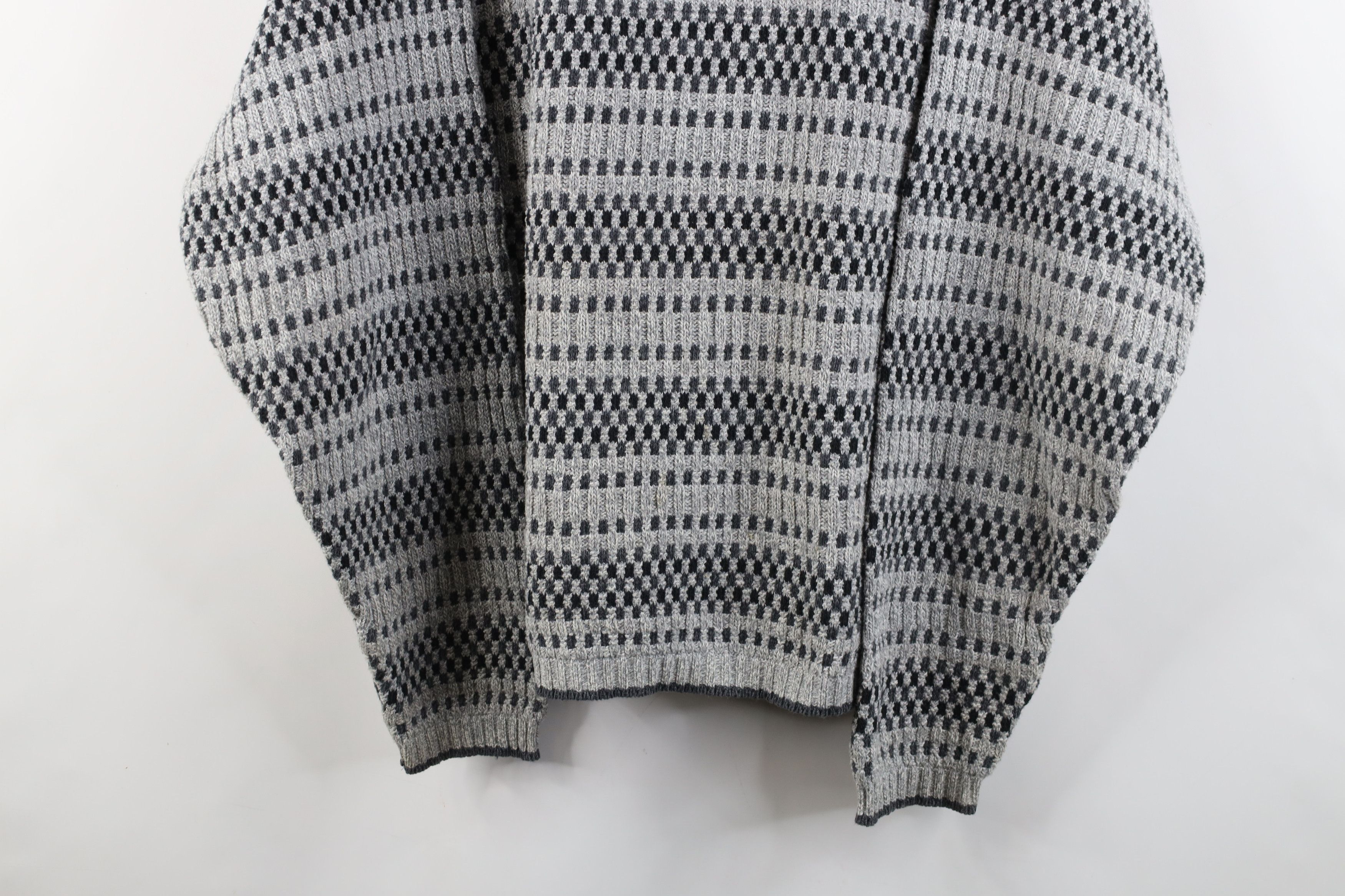 Vintage Vintage 90s Streetwear Ribbed Checkered Knit Dad Sweater USA Size US XL / EU 56 / 4 - 3 Thumbnail