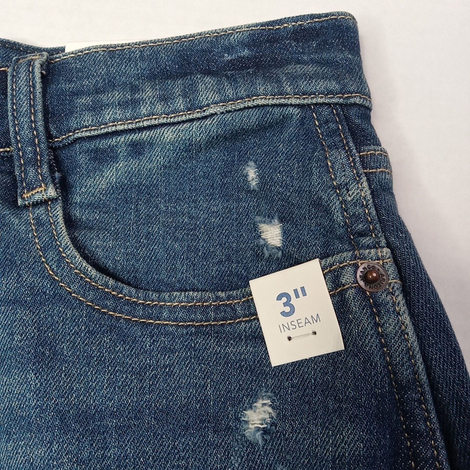 Arizona Jean Co. Arizona Mom Shorts Women's Size 8 Blue High Rise Distressed Size 30" / US 8 / IT 44 - 2 Thumbnail