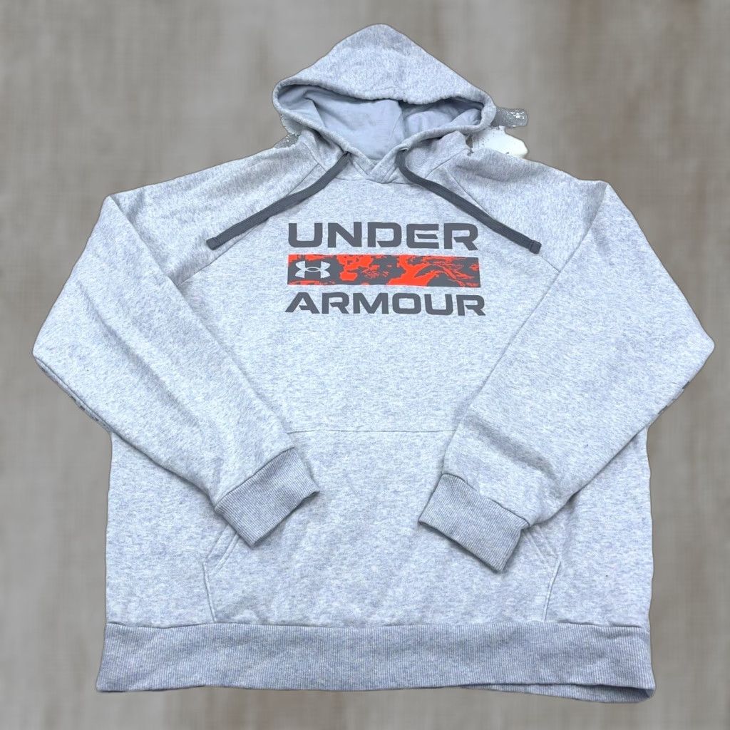 Under Armour Under Armour Hoodie Men Large Gray Sweatshirt Sweater Loose Heather Cotton Adult Size US L / EU 52-54 / 3 - 1 Thumbnail